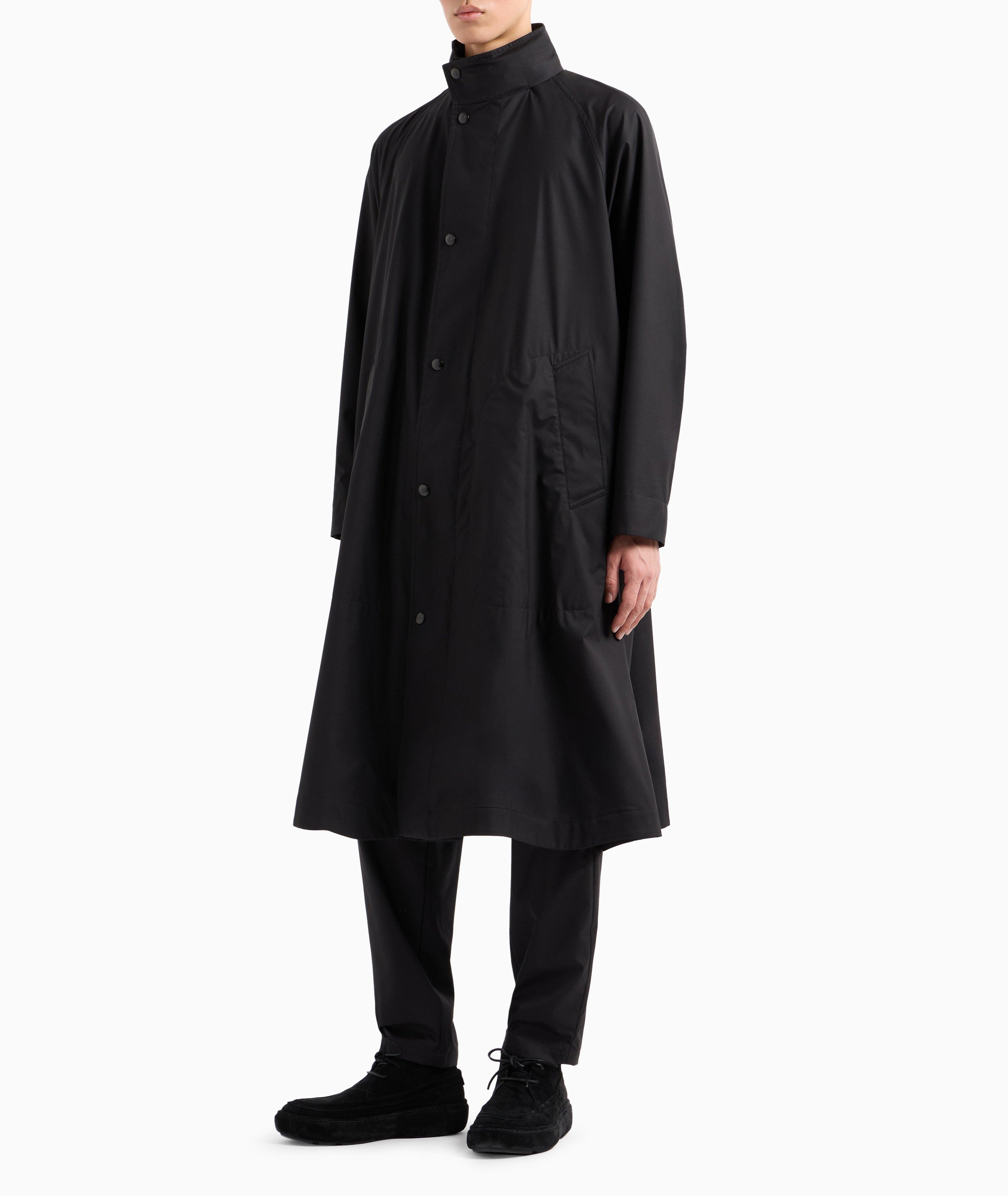 Wool-Silk Technical Canvas Trench Coat image 1