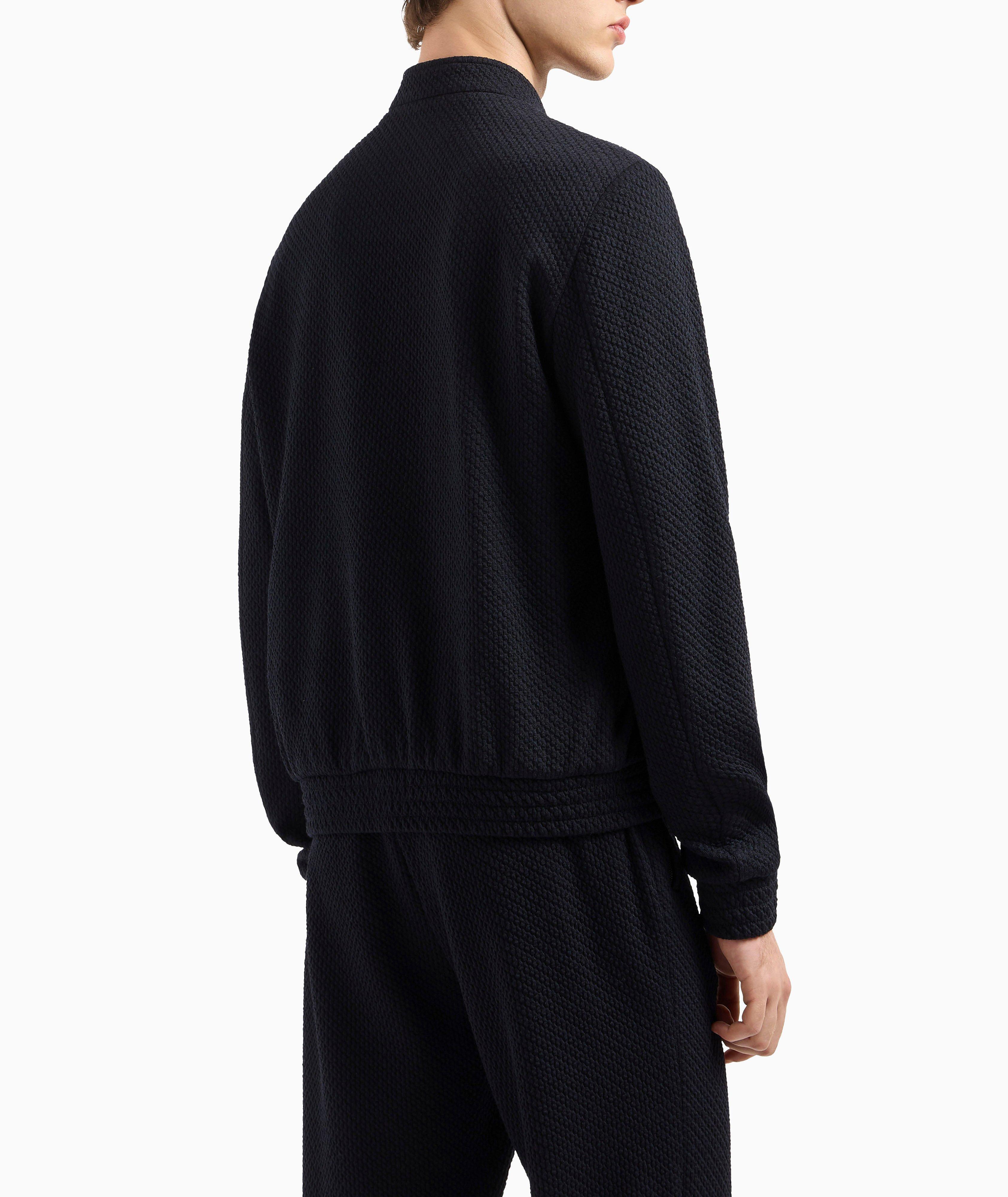 3D Jacquard Zip-Up Blouson Jacket  image 2