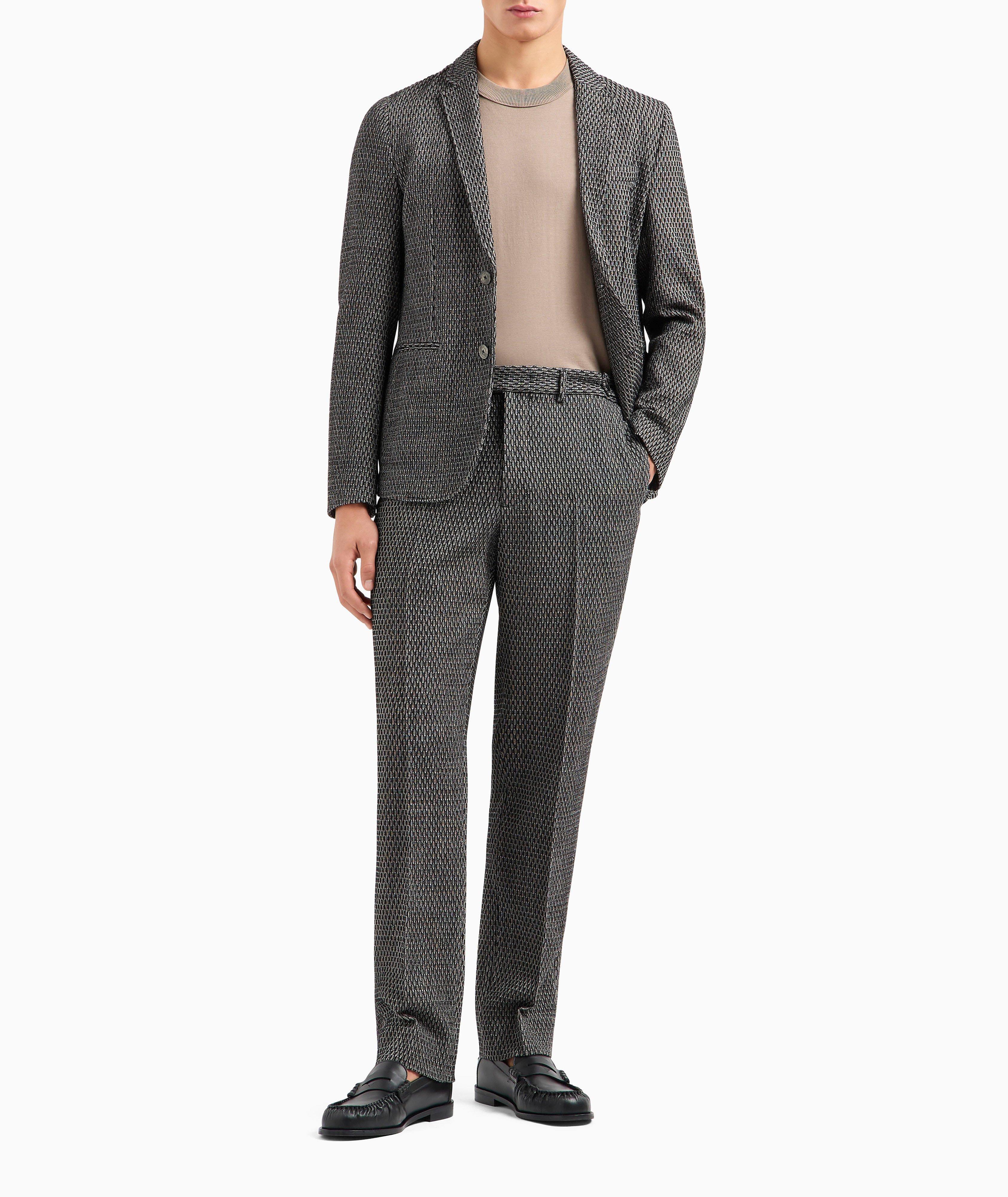 Textured Virgin Wool Trousers image 4