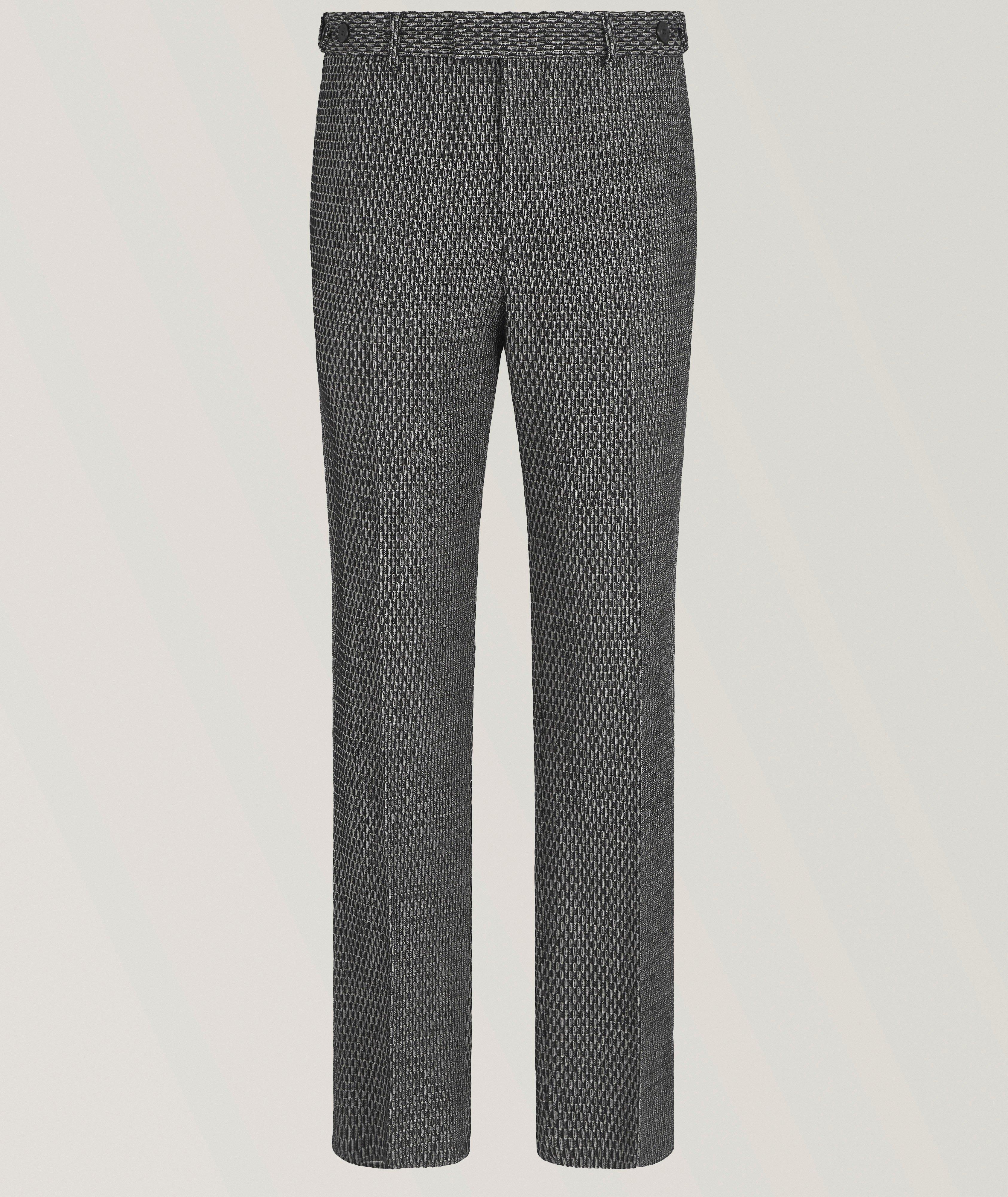 Textured Virgin Wool Trousers image 0