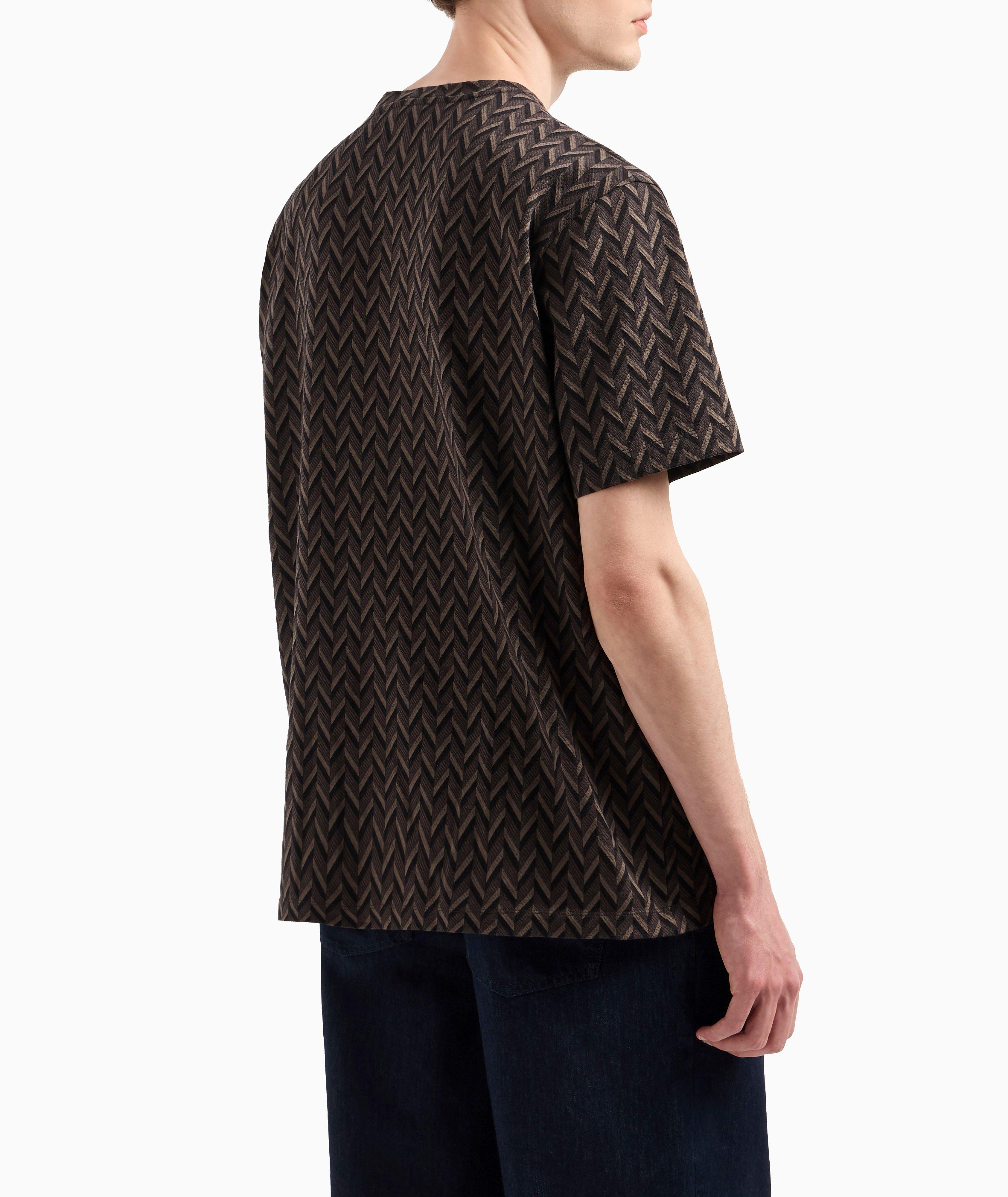 Jacquard Cotton Crewneck T-Shirt image 2