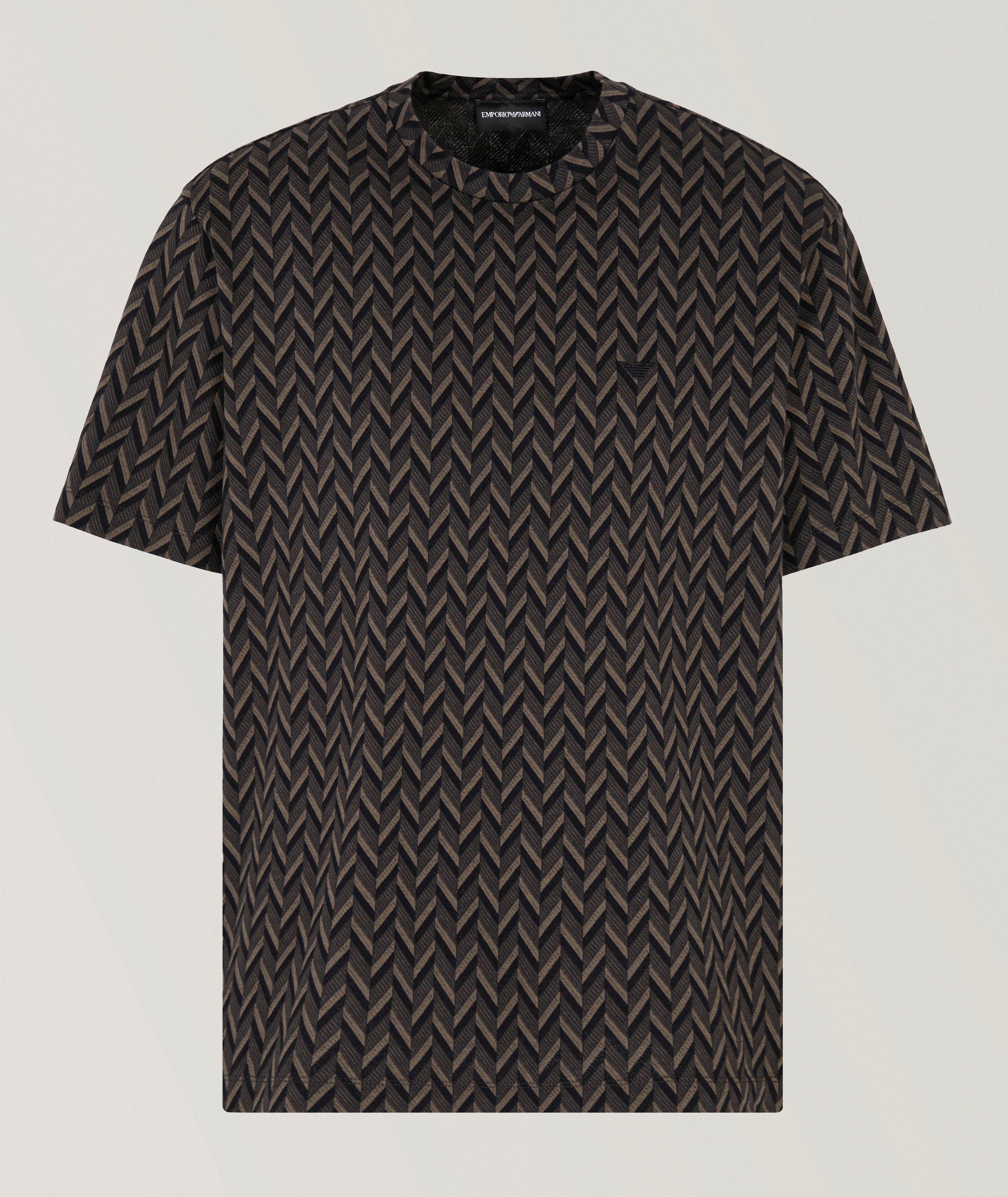 Jacquard Cotton Crewneck T-Shirt image 0