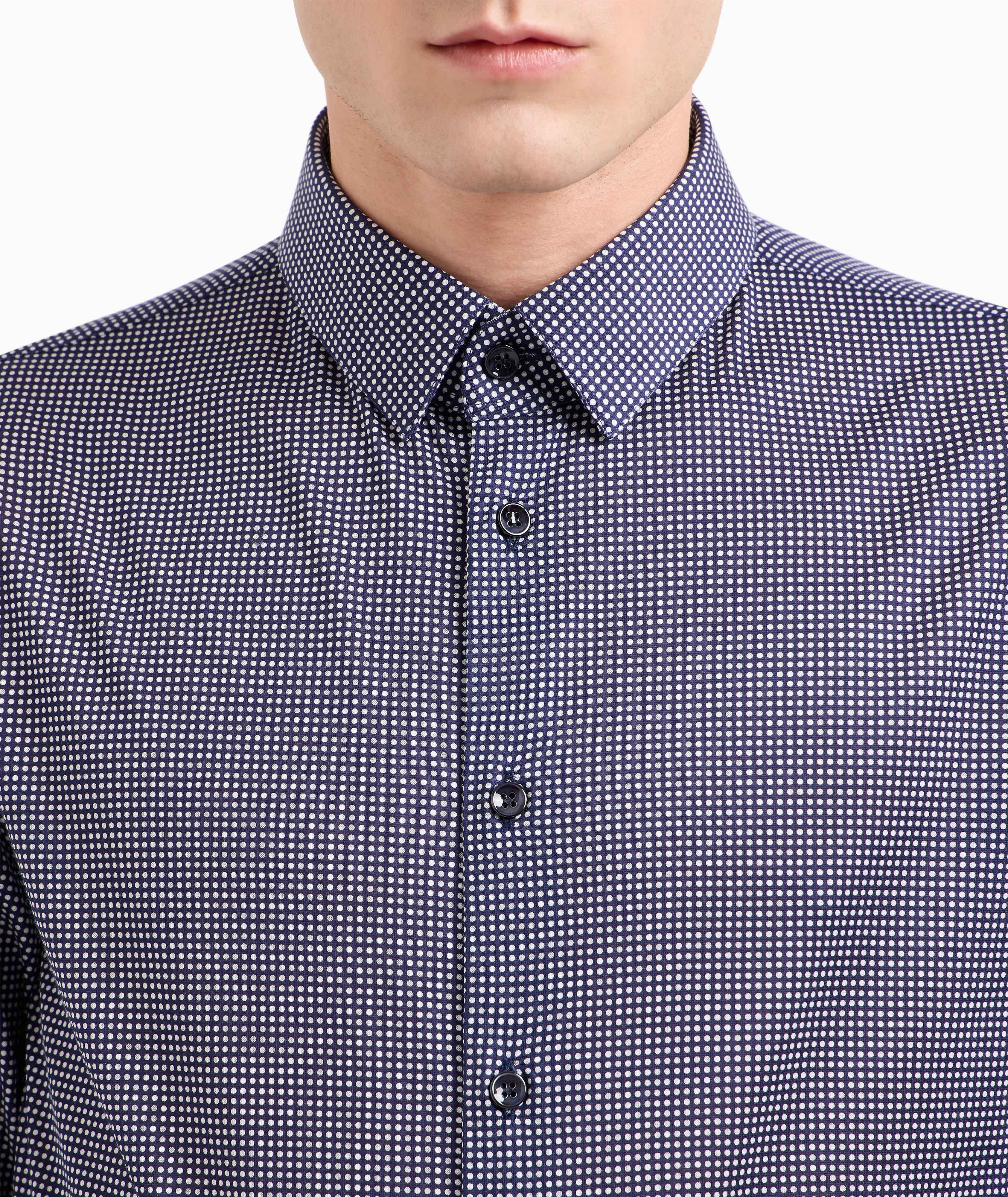 Micro-Check Cotton Dress Shirt image 2