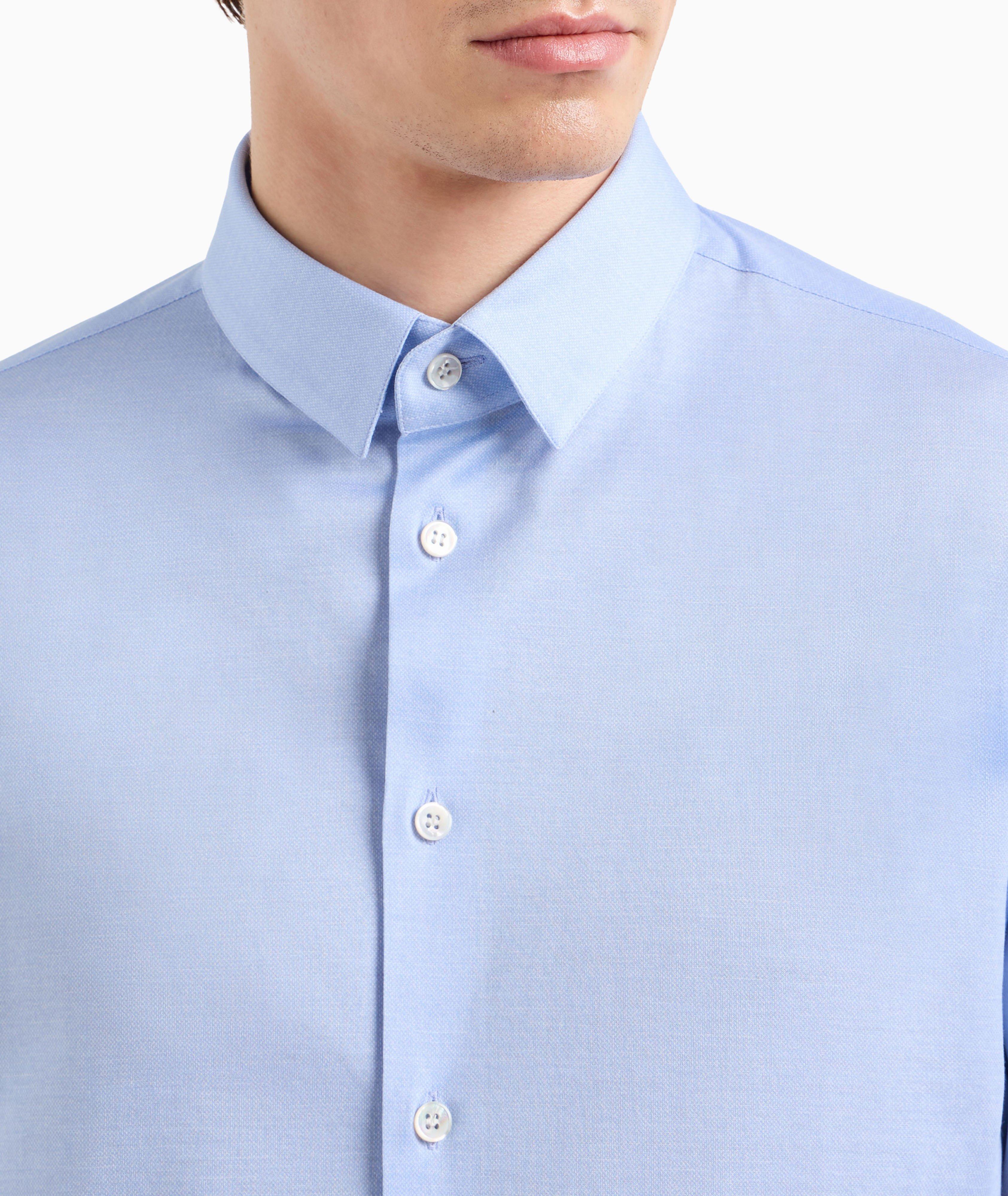 Slim-Fit Cotton Jersey Dress Shirt image 2