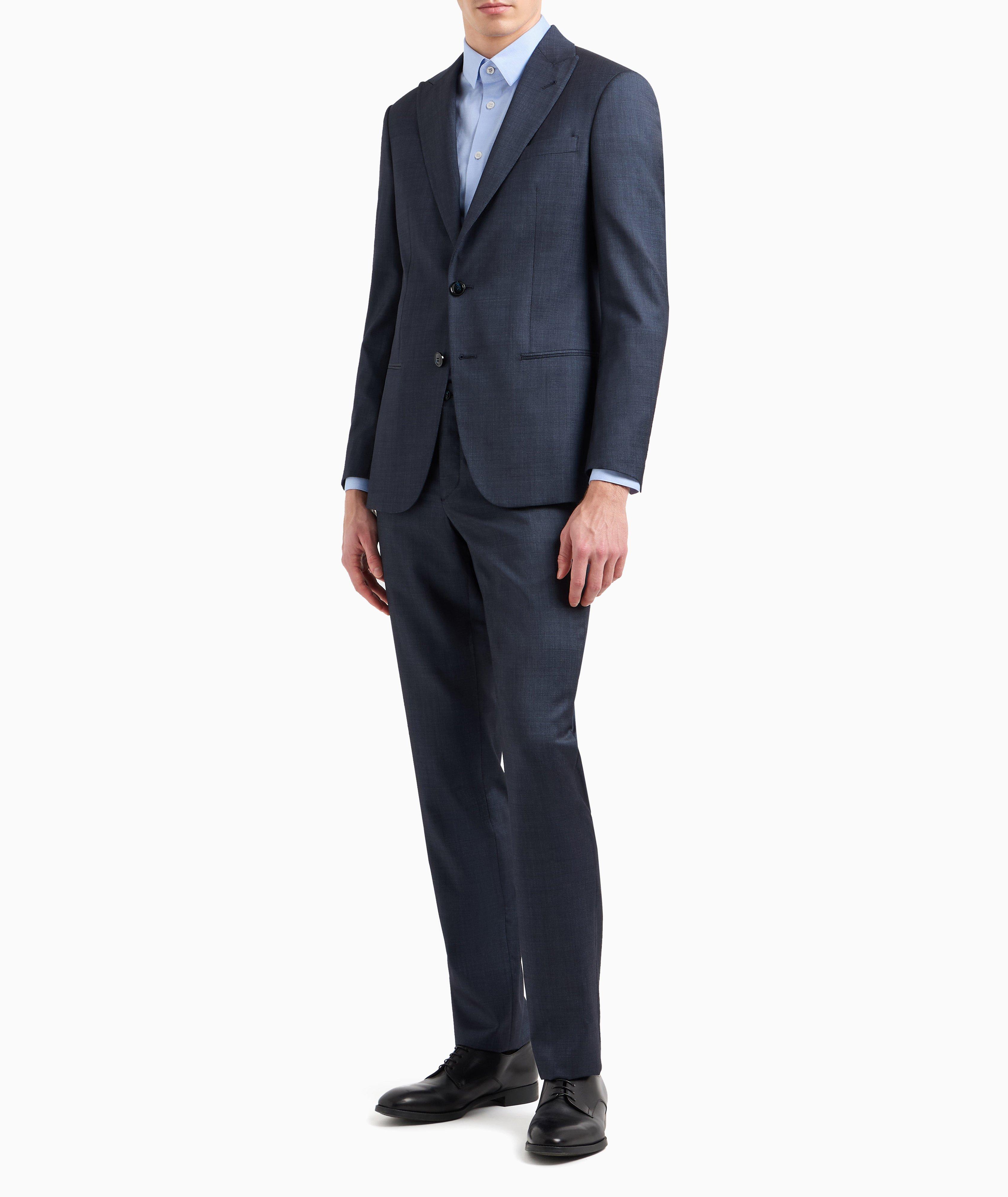 Soho Wool-Silk Chambray-Effect Suit  image 3