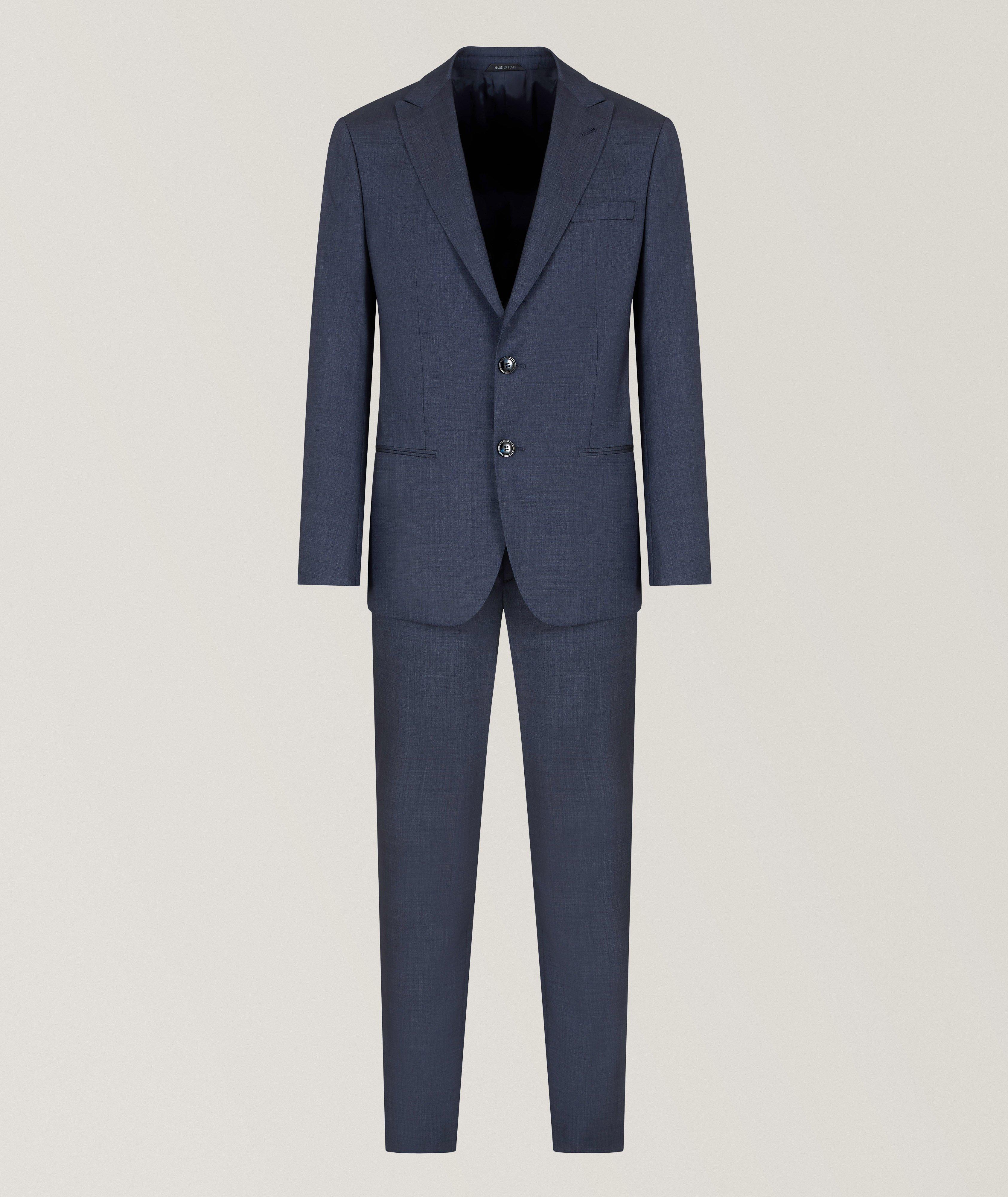 Soho Wool-Silk Chambray-Effect Suit  image 0