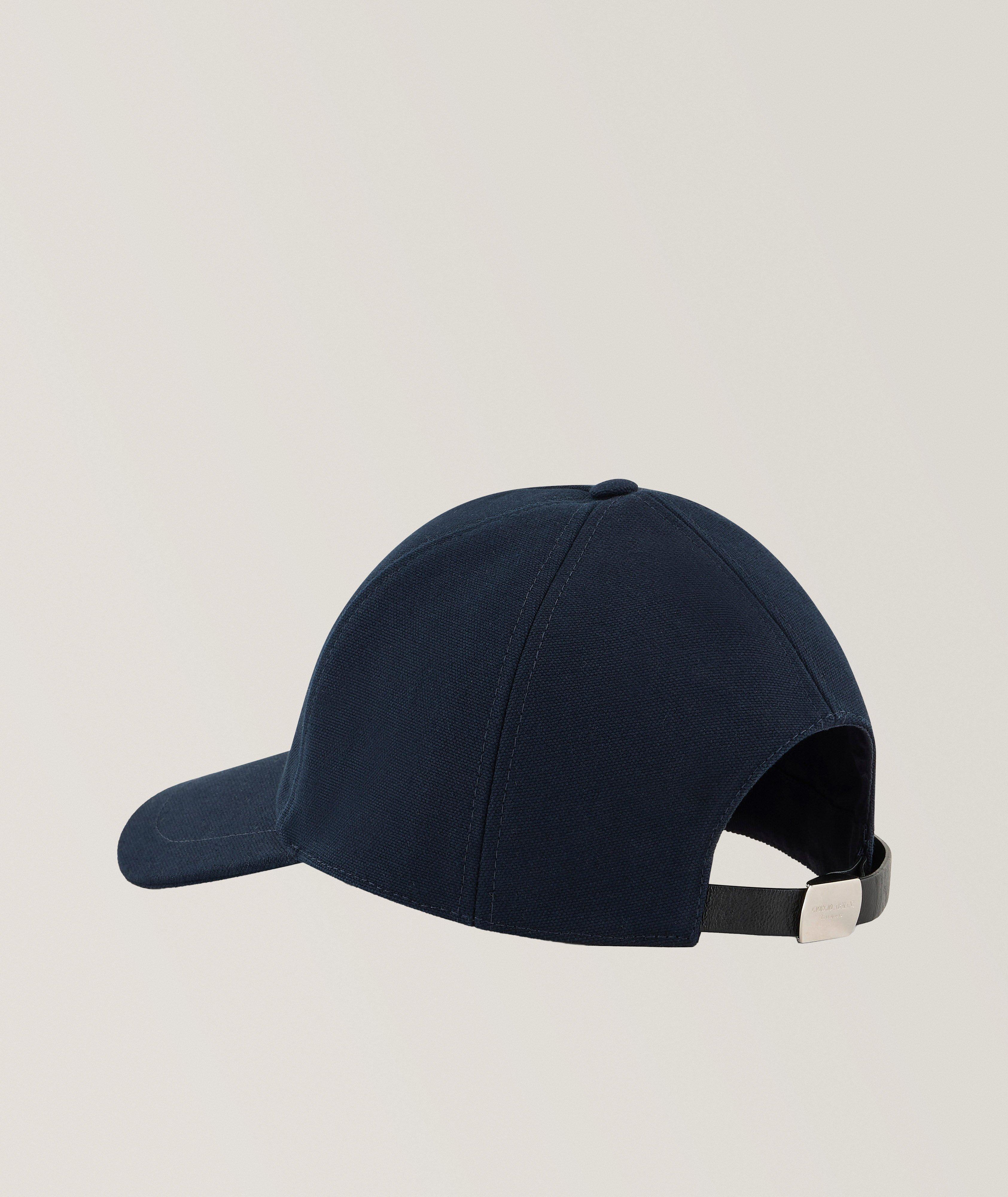 Leather Logo Cotton-Blend Baseball Cap image 1