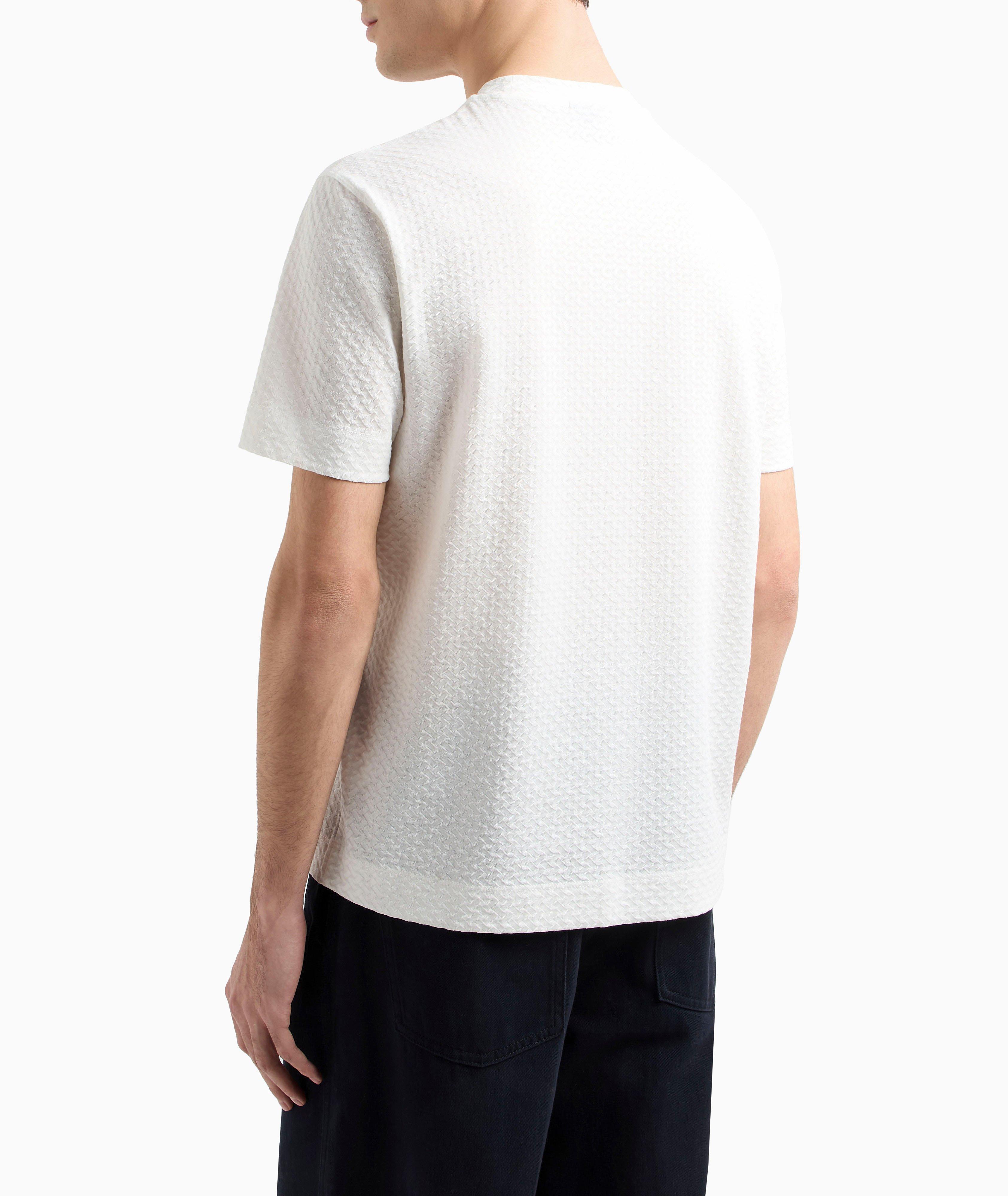 Textured Jacquard Cotton Jersey T-Shirt  image 2