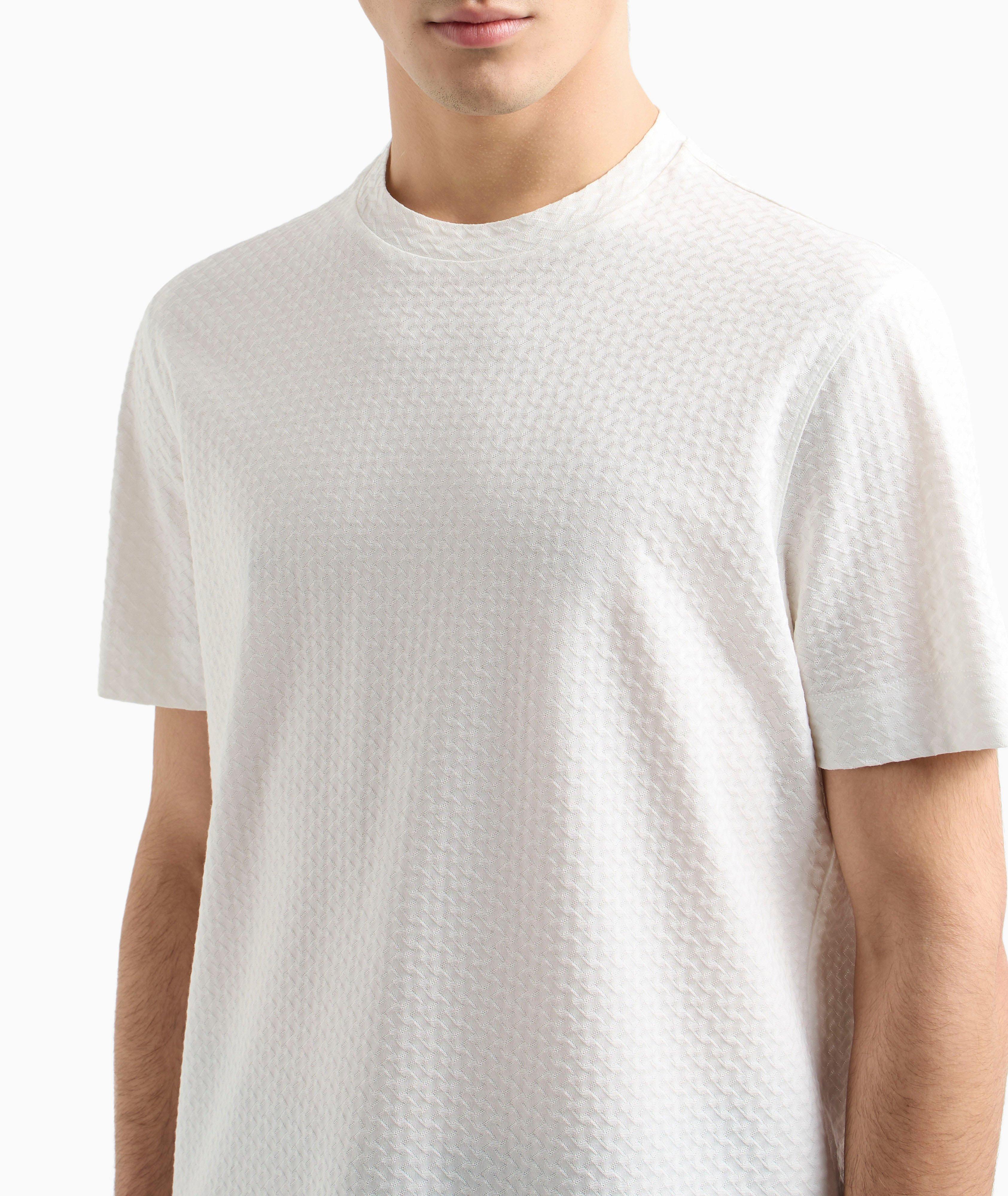 Textured Jacquard Cotton Jersey T-Shirt  image 3