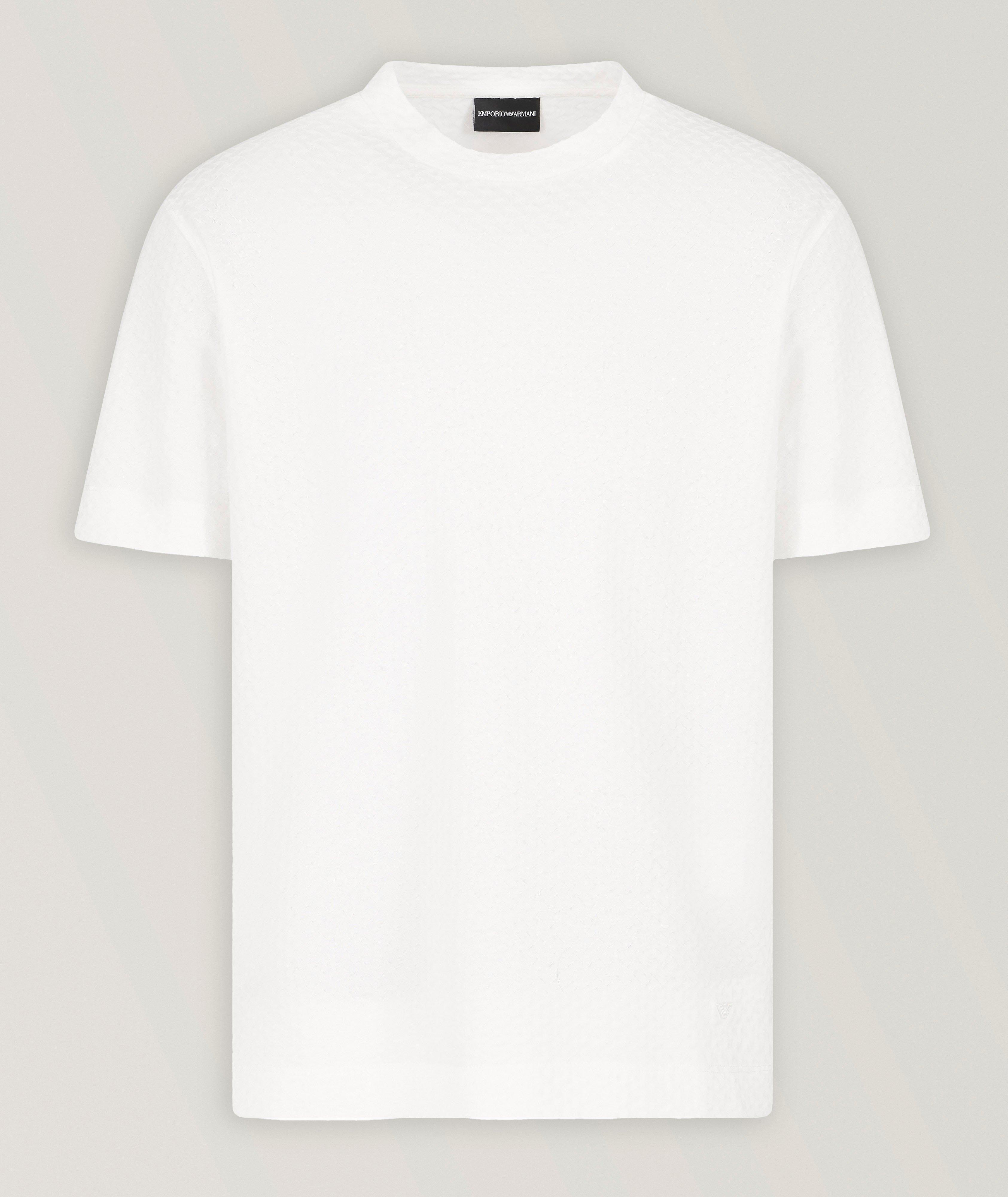 Textured Jacquard Cotton Jersey T-Shirt  image 0