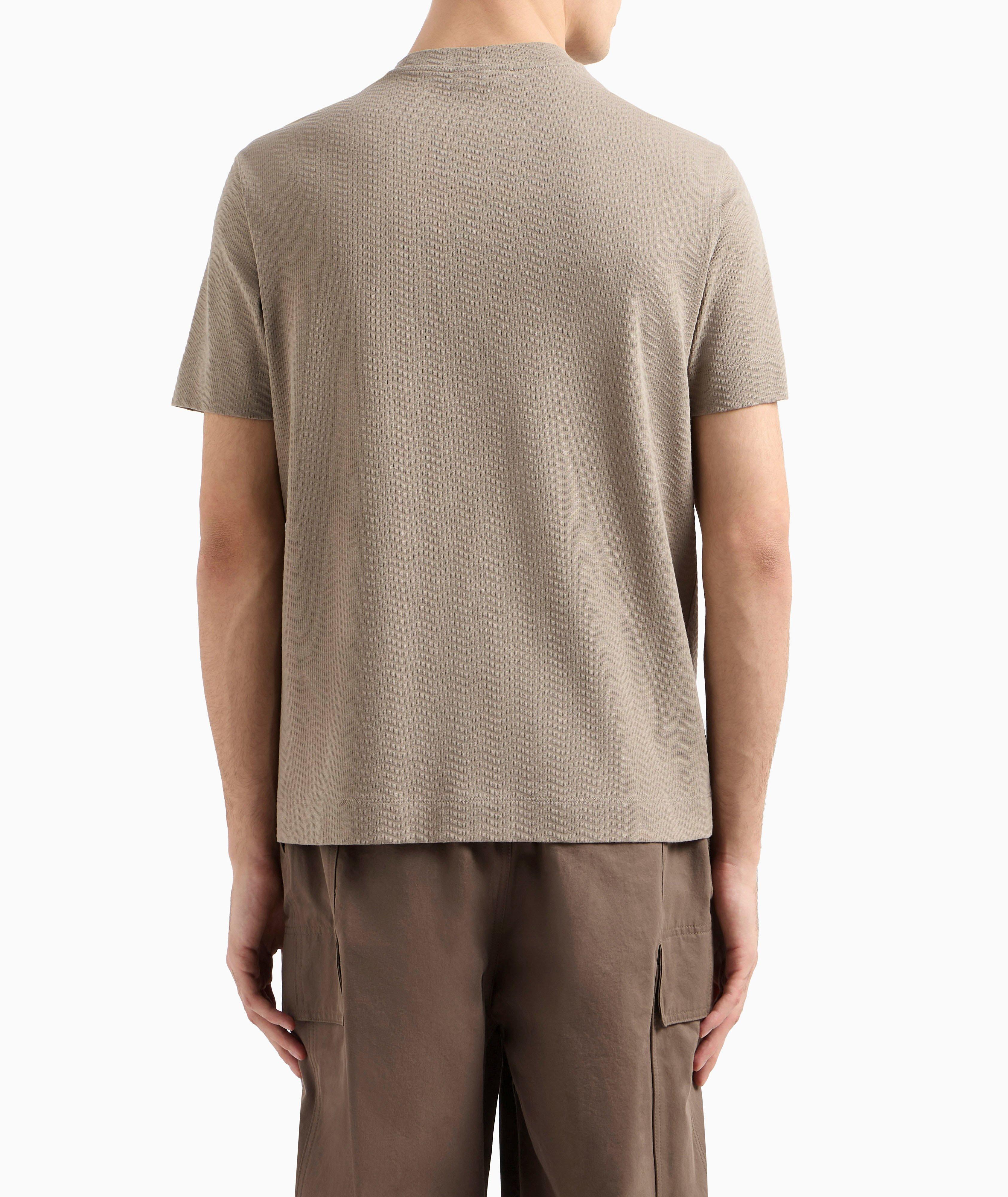 Textured Jacquard Cotton Jersey T-Shirt  image 2