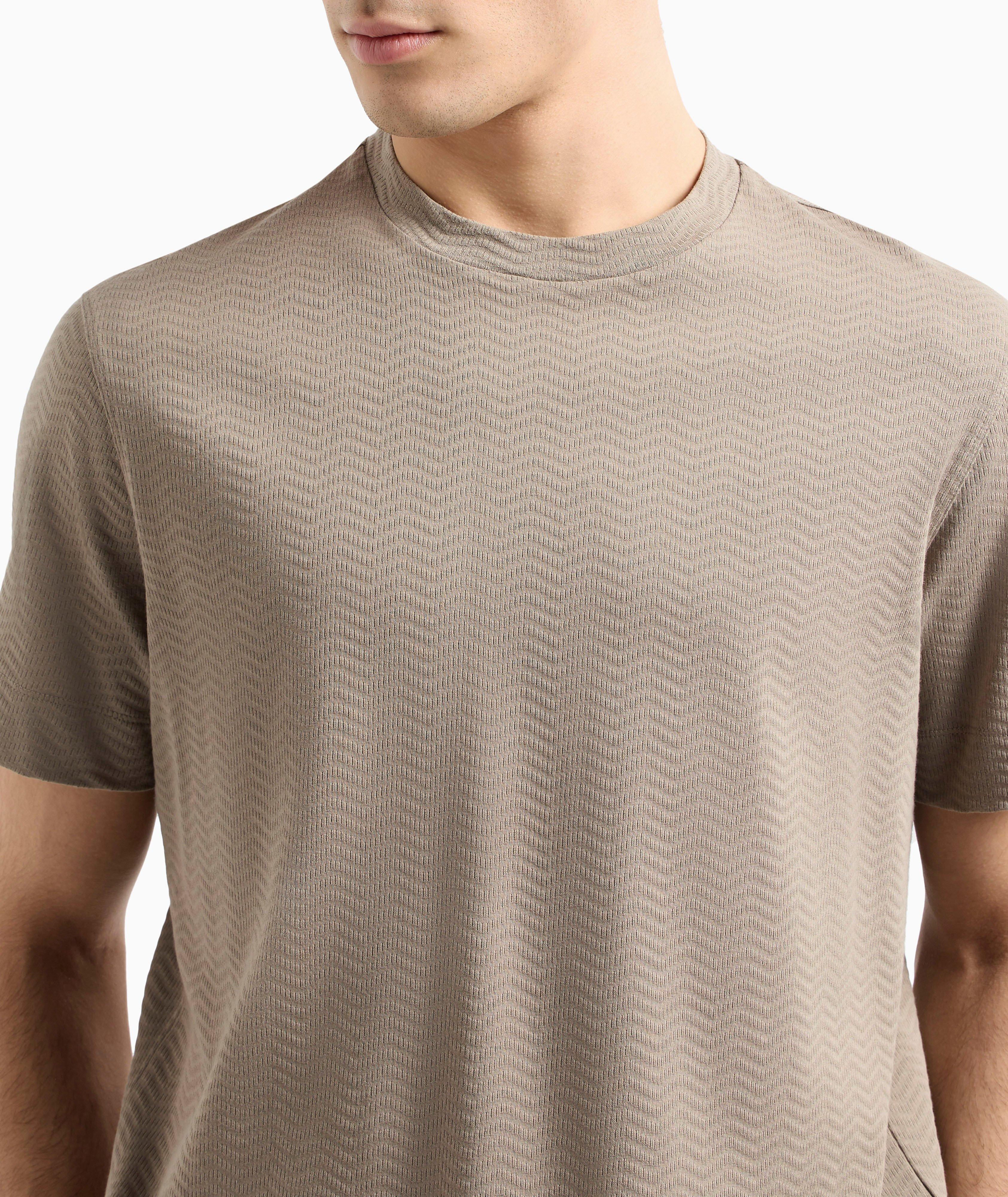 Textured Jacquard Cotton Jersey T-Shirt  image 3