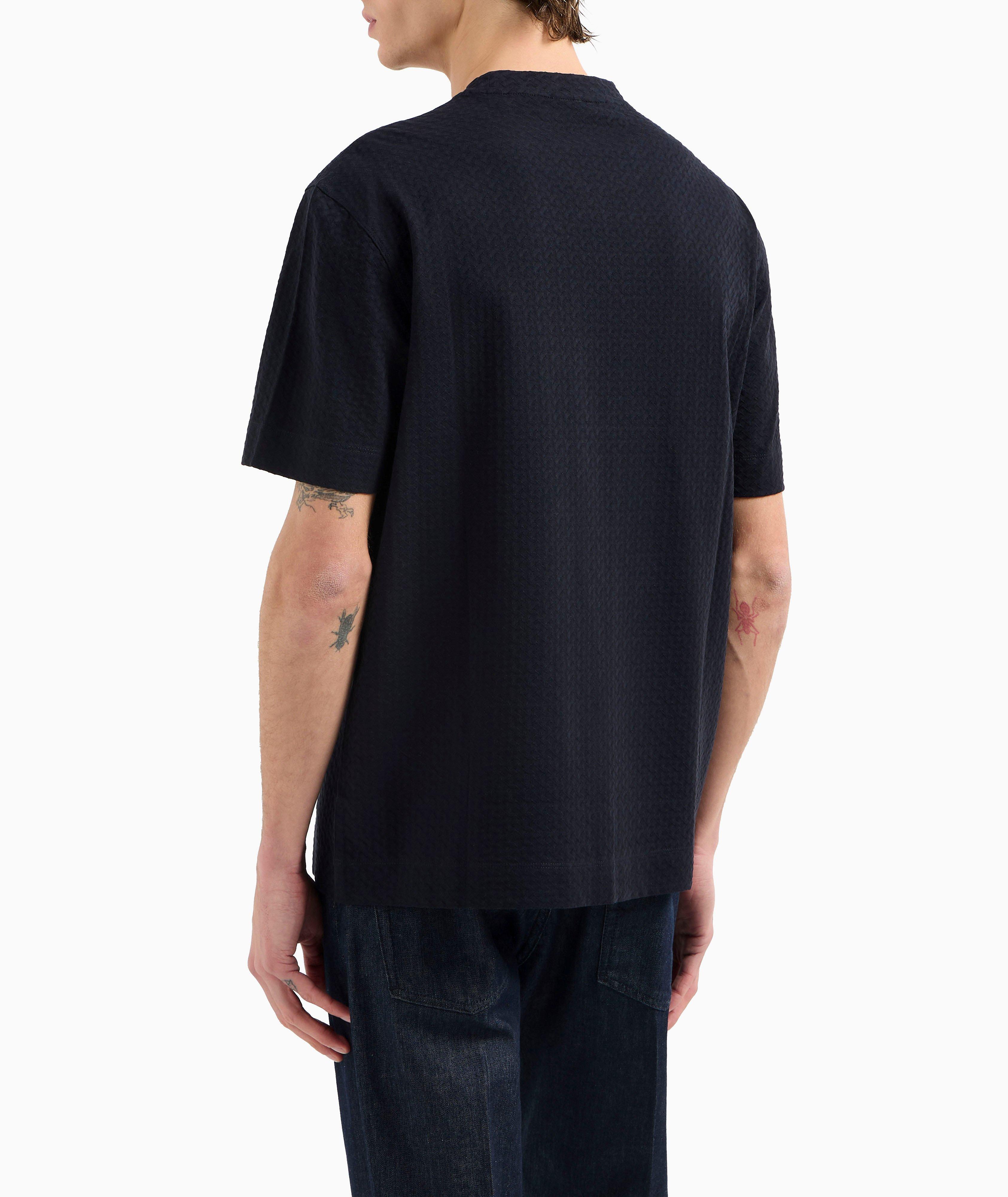 Textured Jacquard Cotton Jersey T-Shirt  image 2