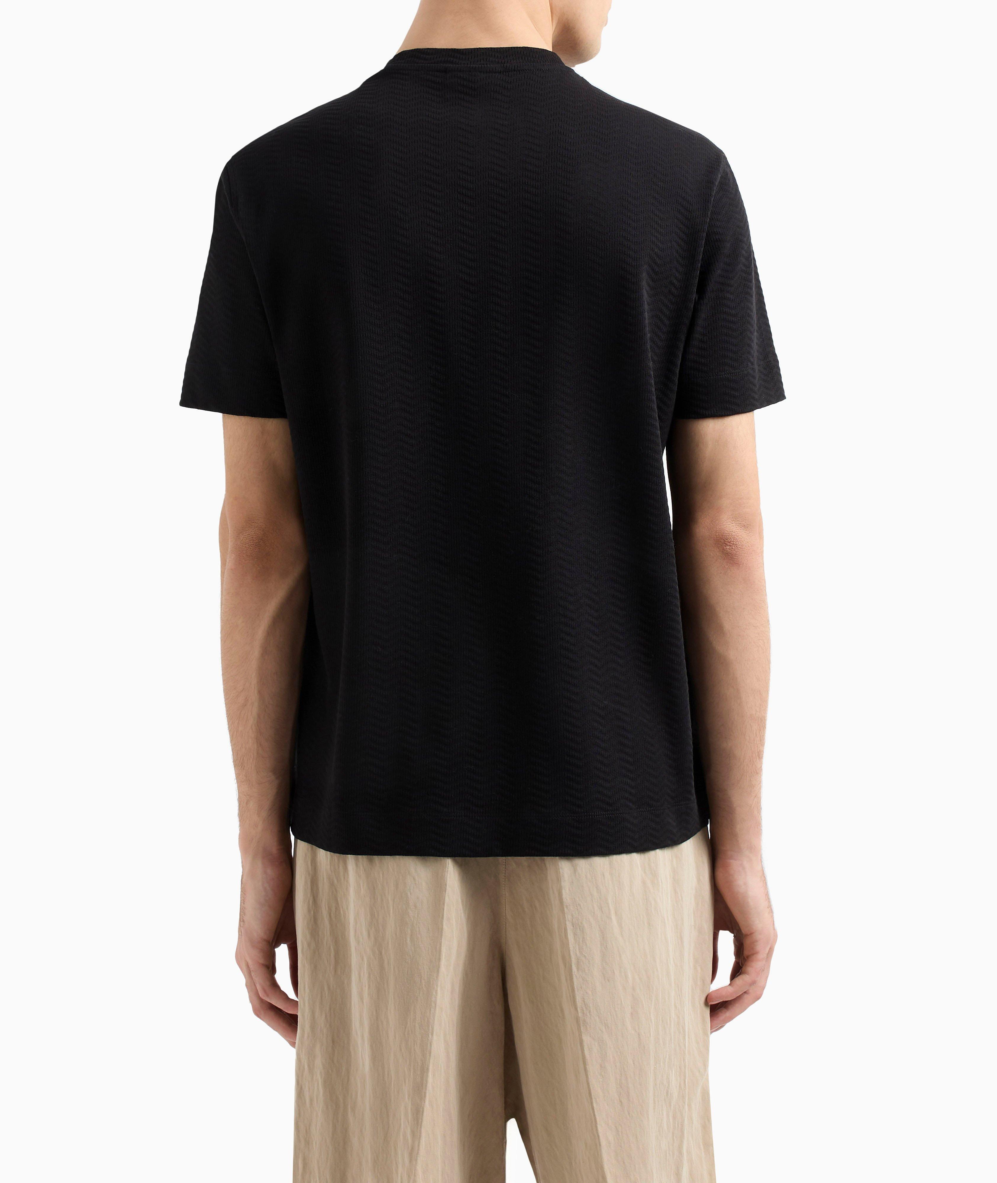 Textured Jacquard Cotton Jersey T-Shirt  image 2