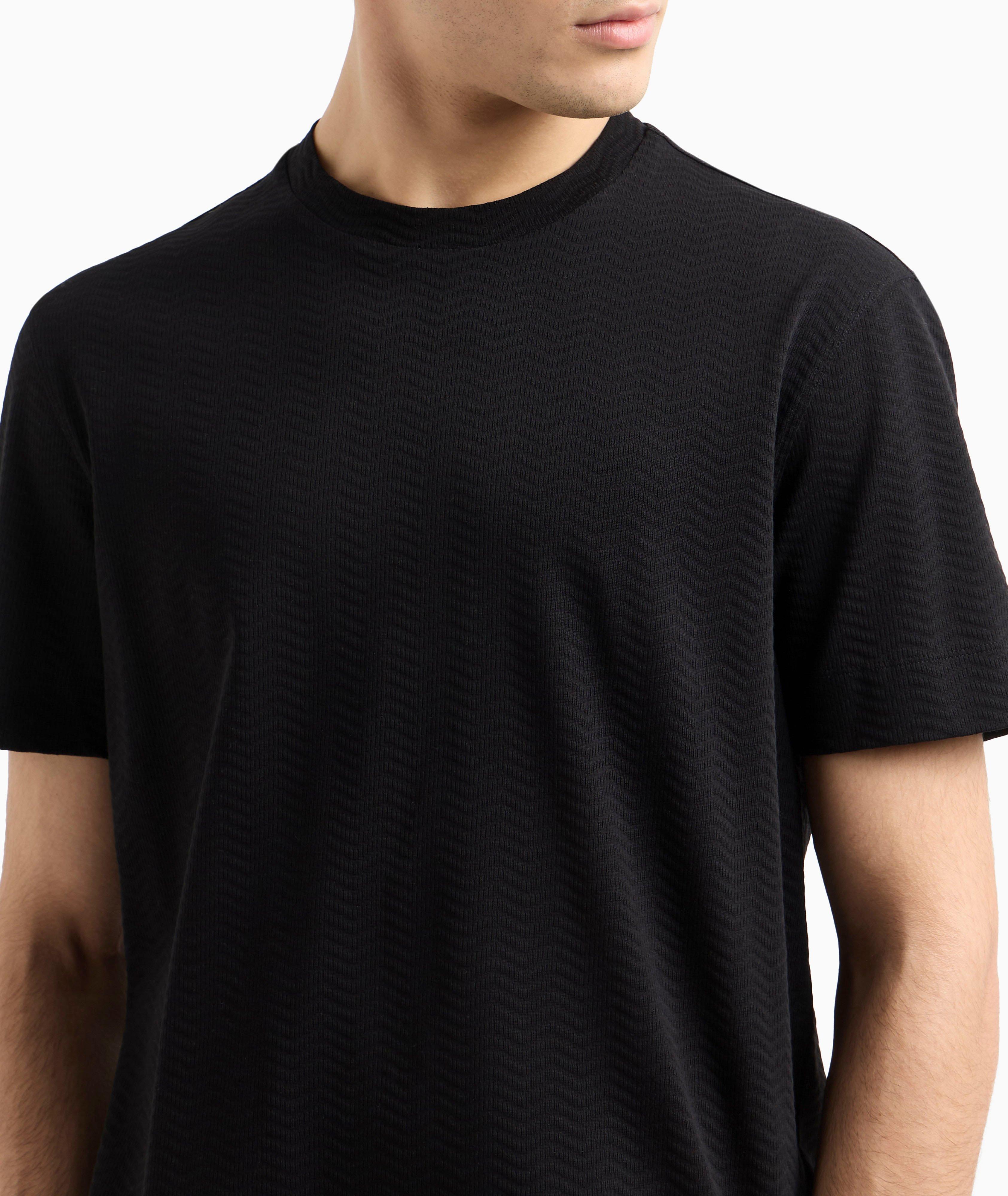 Textured Jacquard Cotton Jersey T-Shirt  image 3