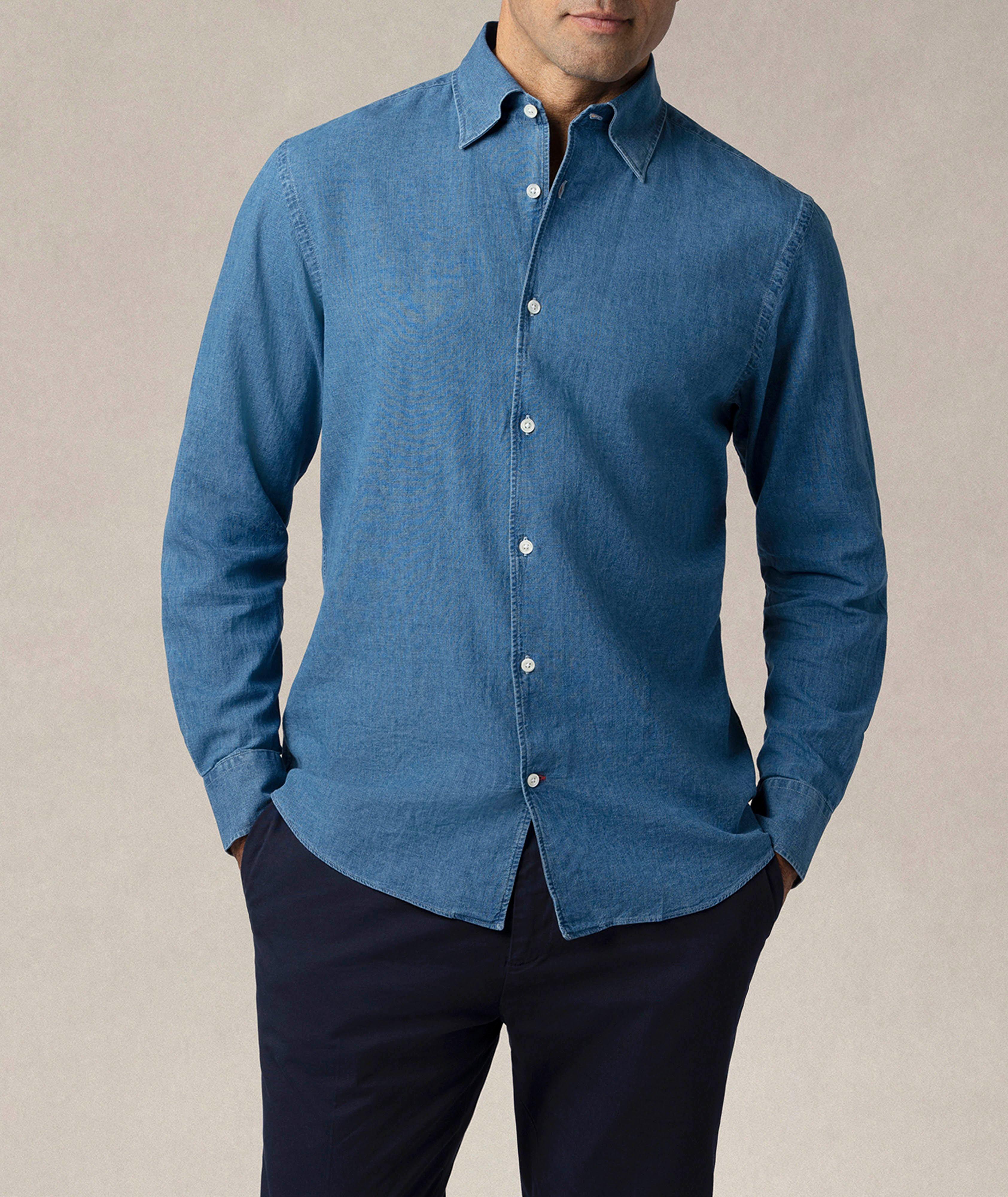 Morgan Linen-Cotton Chambray Shirt  image 1