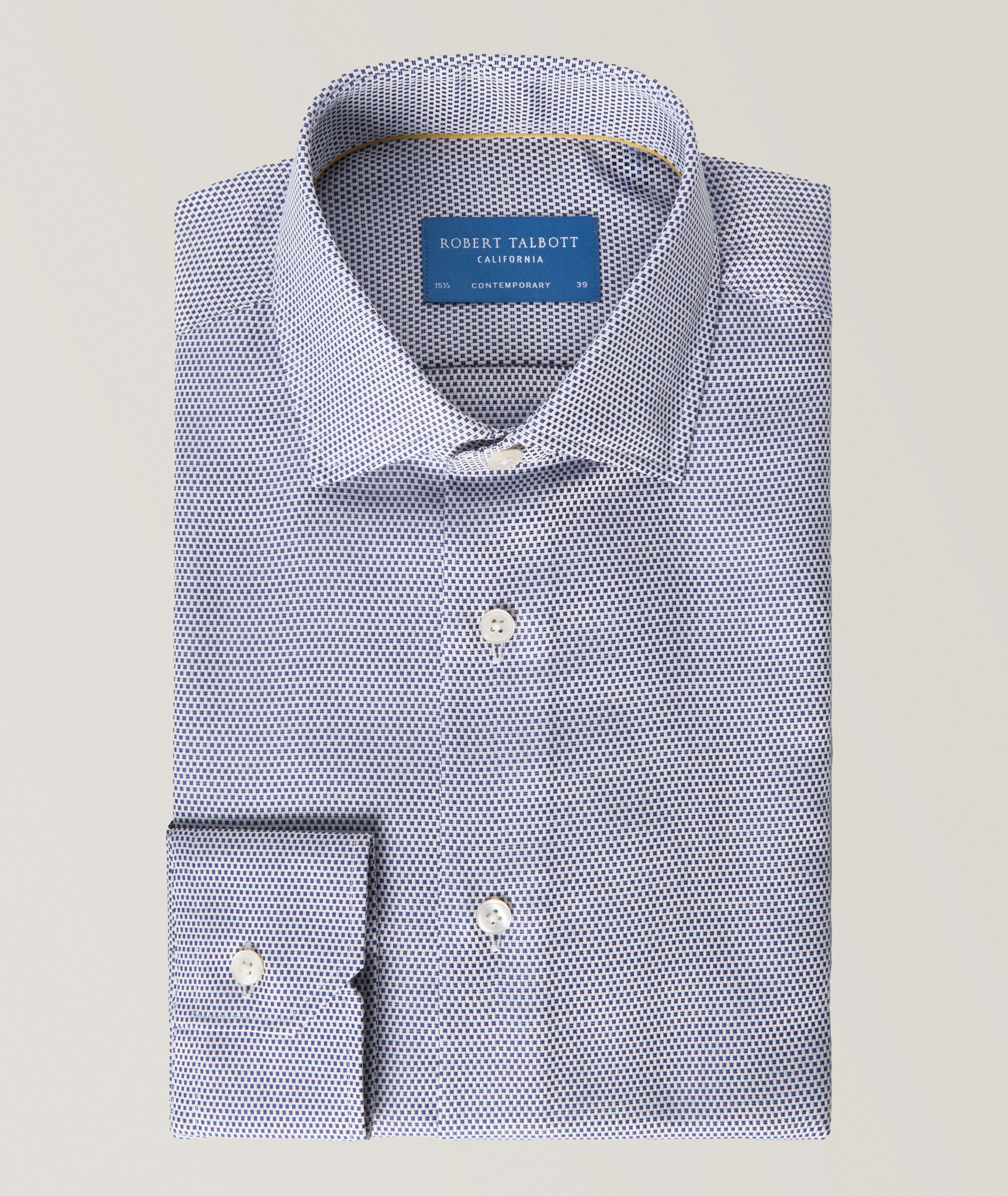 HOPSACK NAVY REYNOLDS CONTEMPORARY SHIRT image 0