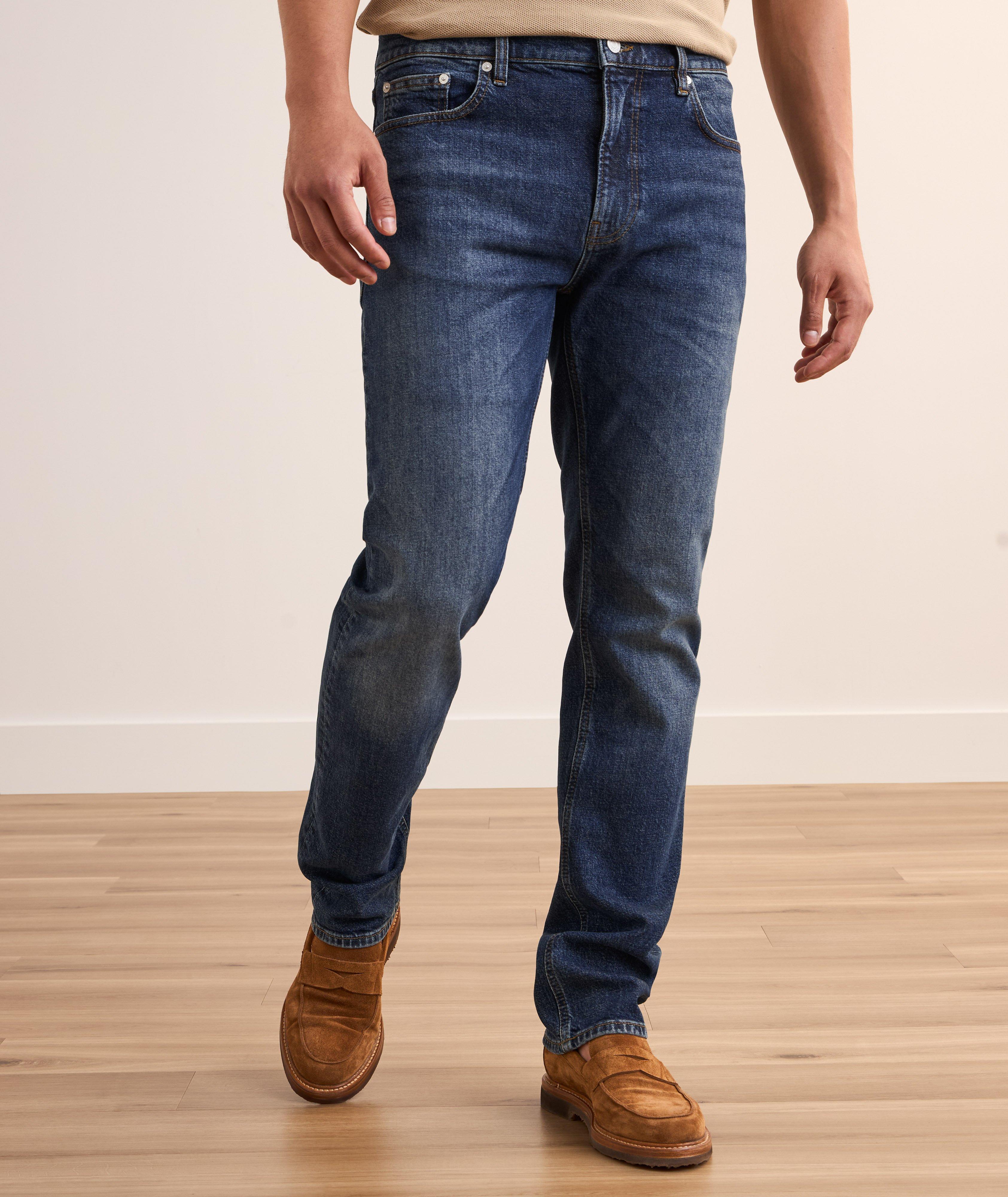Jean en coton extensible de coupe moderne droite image 2