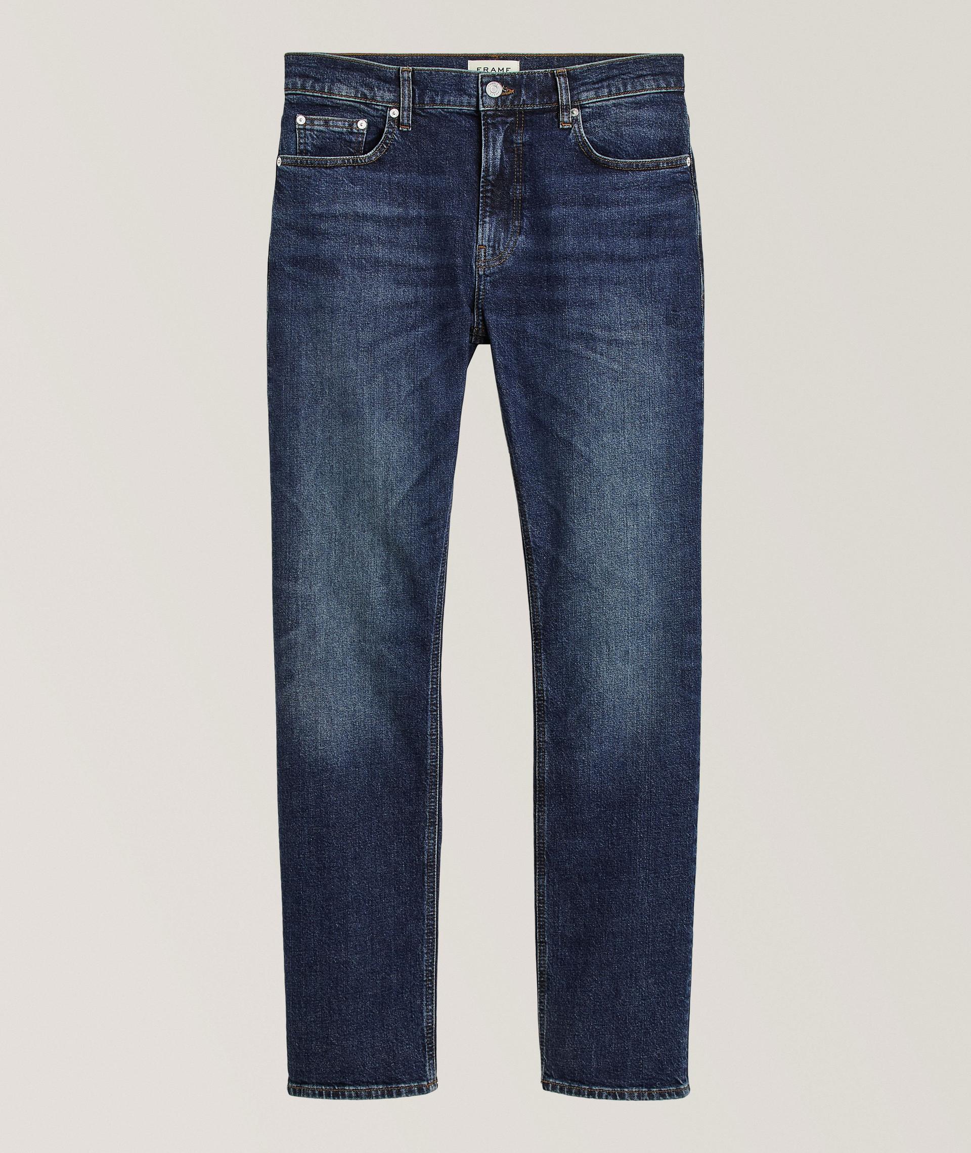 Jean en coton extensible de coupe moderne droite image 0