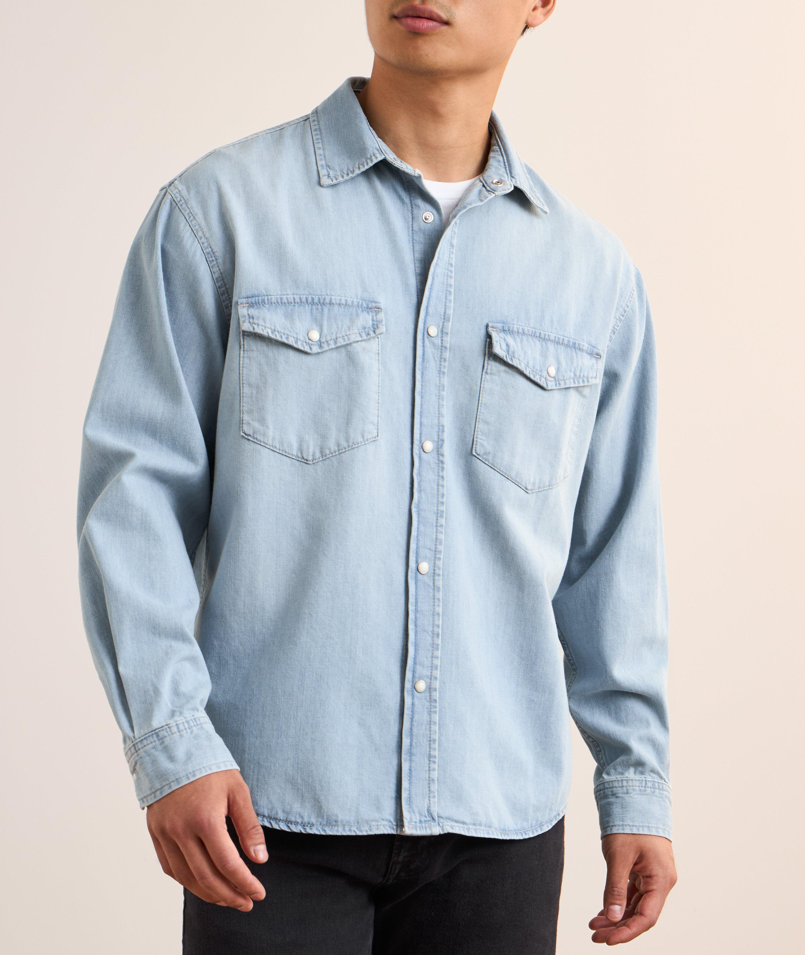 Denim Modern Western Shirt image 1