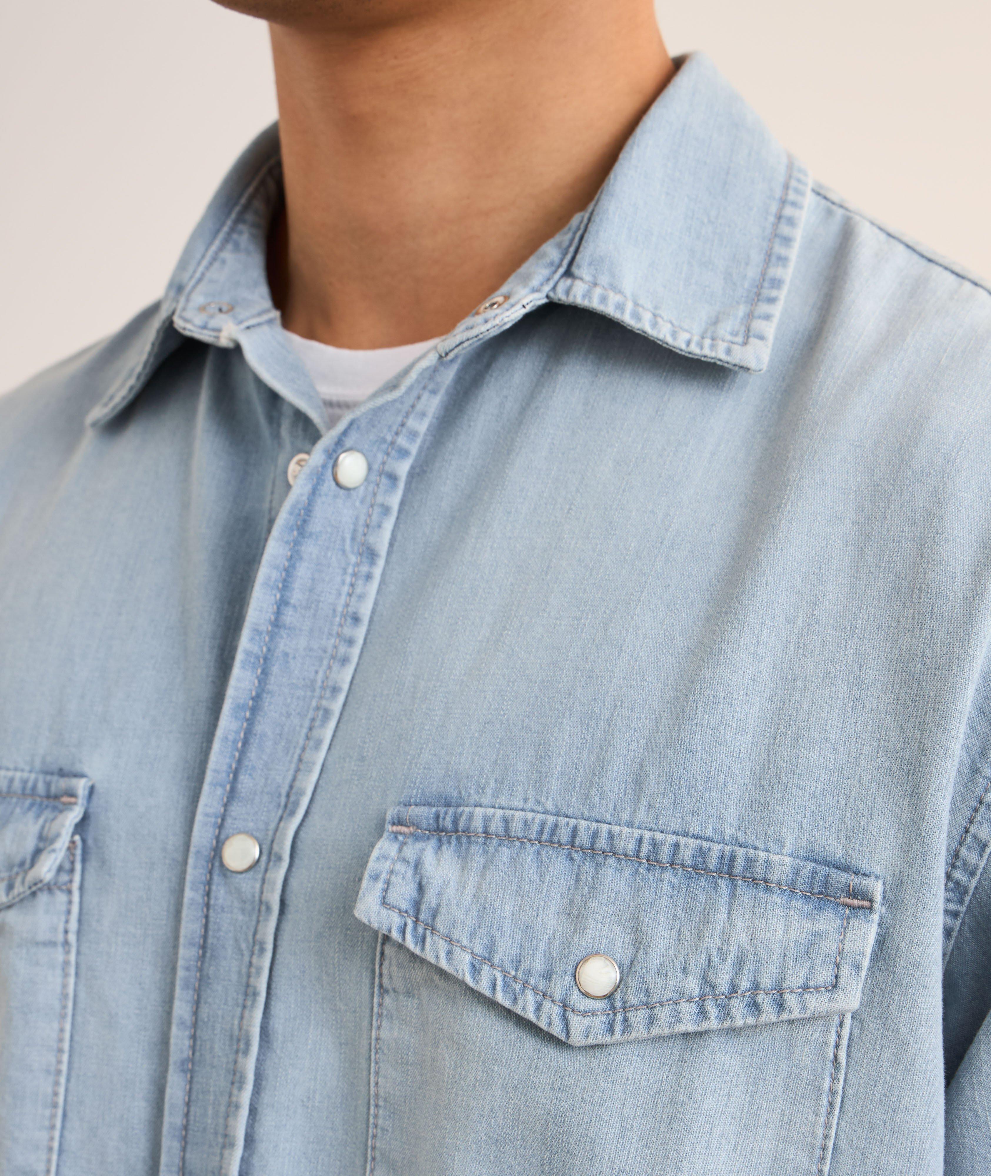 Denim Modern Western Shirt image 3