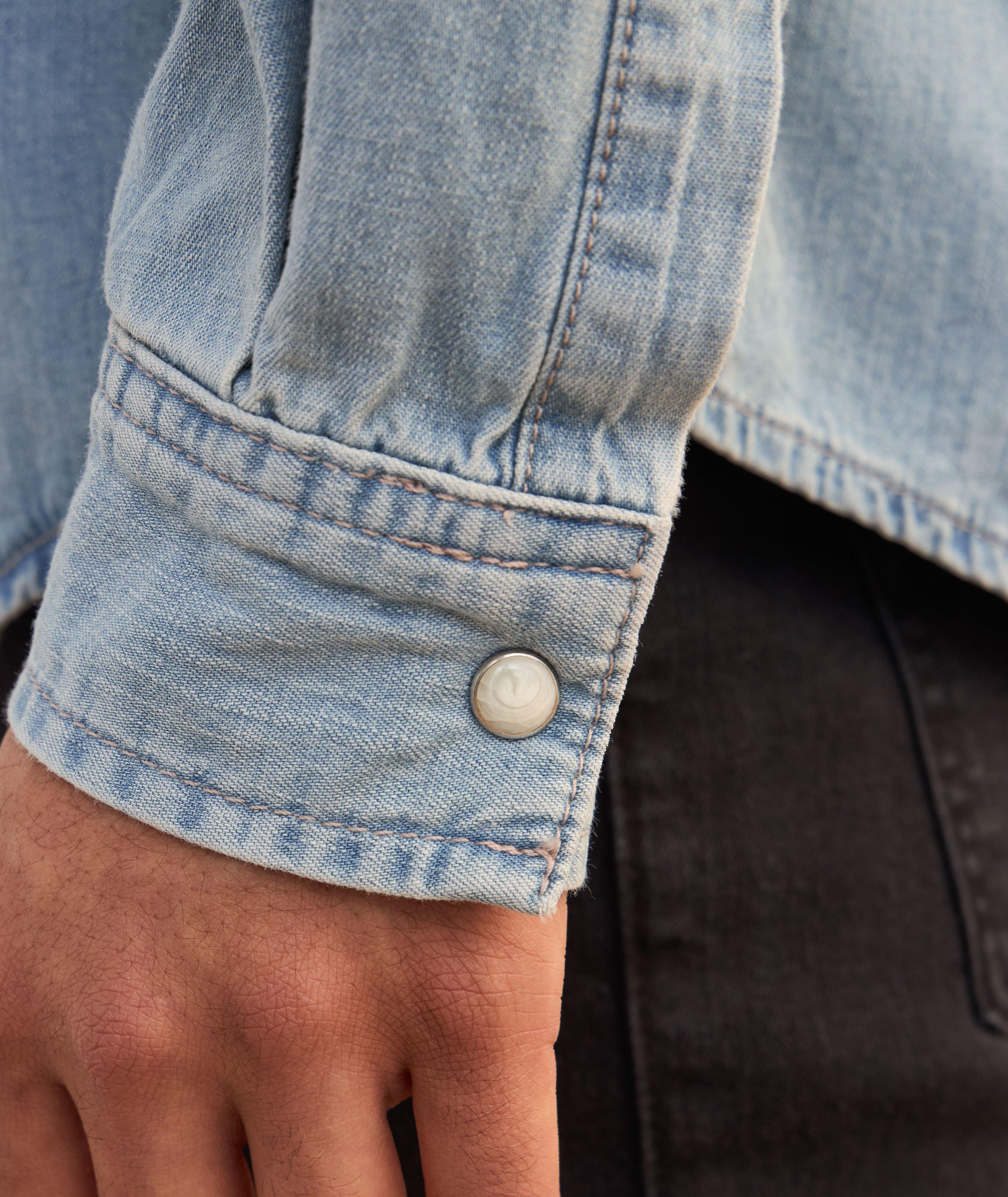 Denim Modern Western Shirt image 4