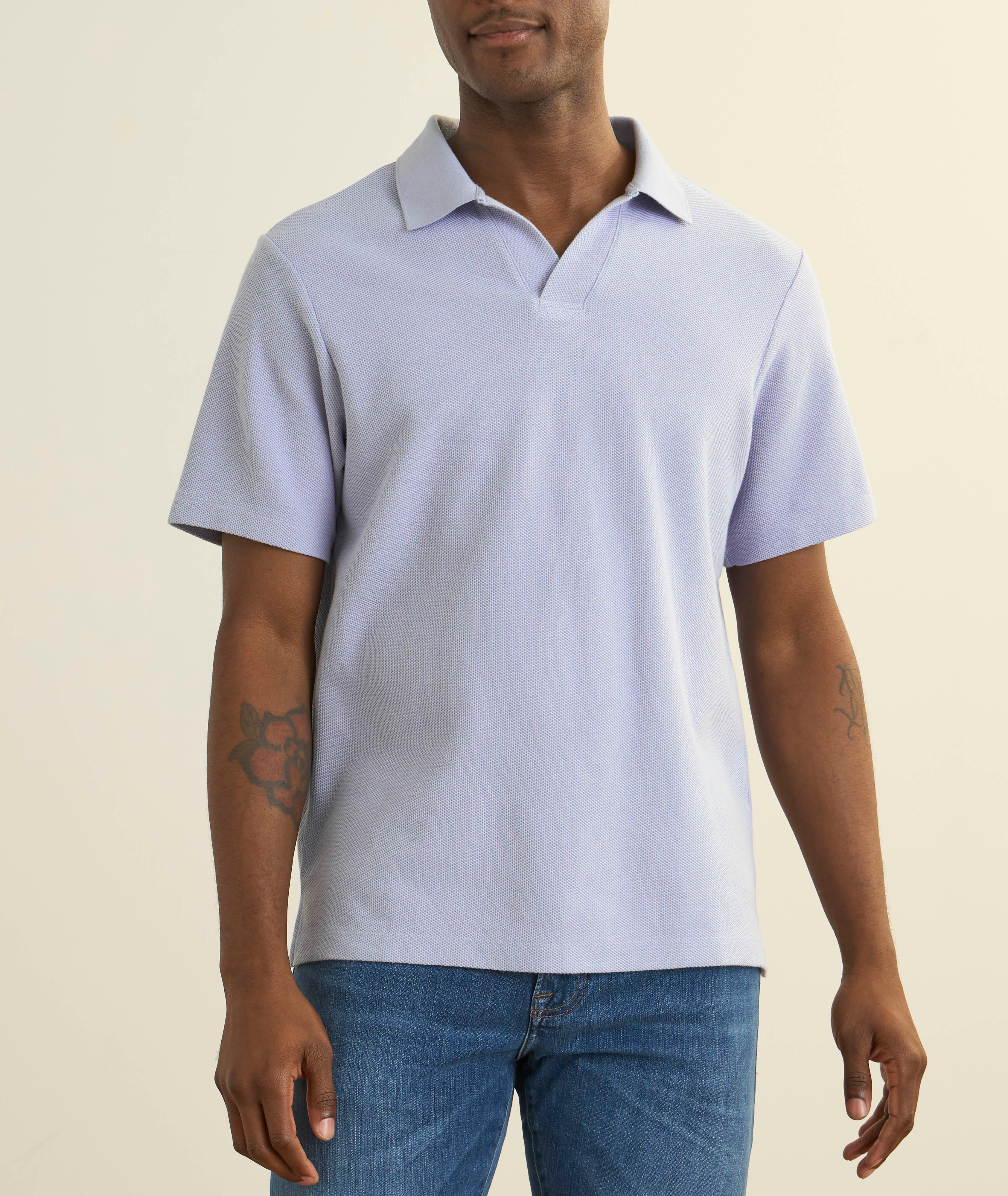 Open Collar Jacquard Polo image 1