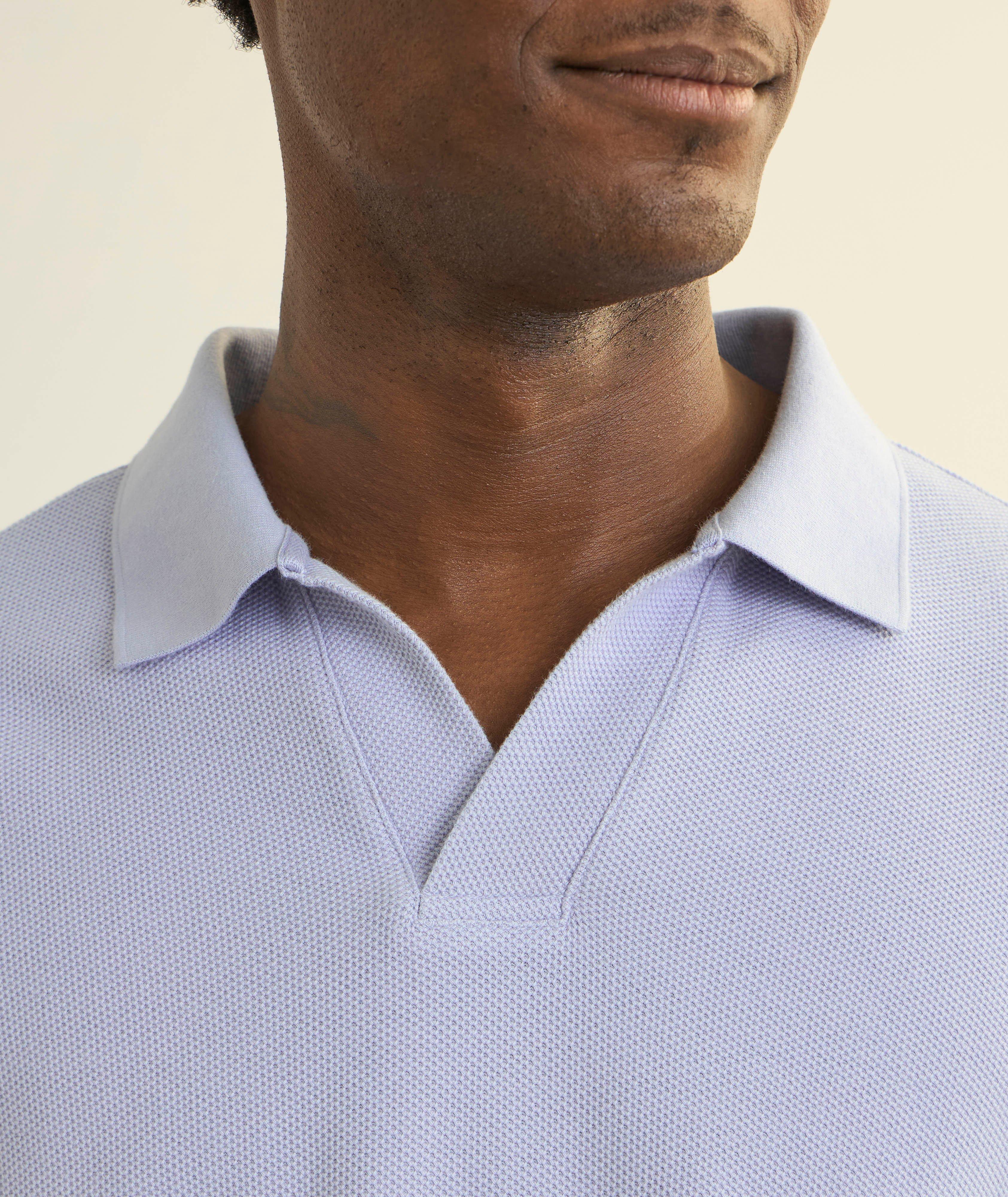 Open Collar Jacquard Polo image 3