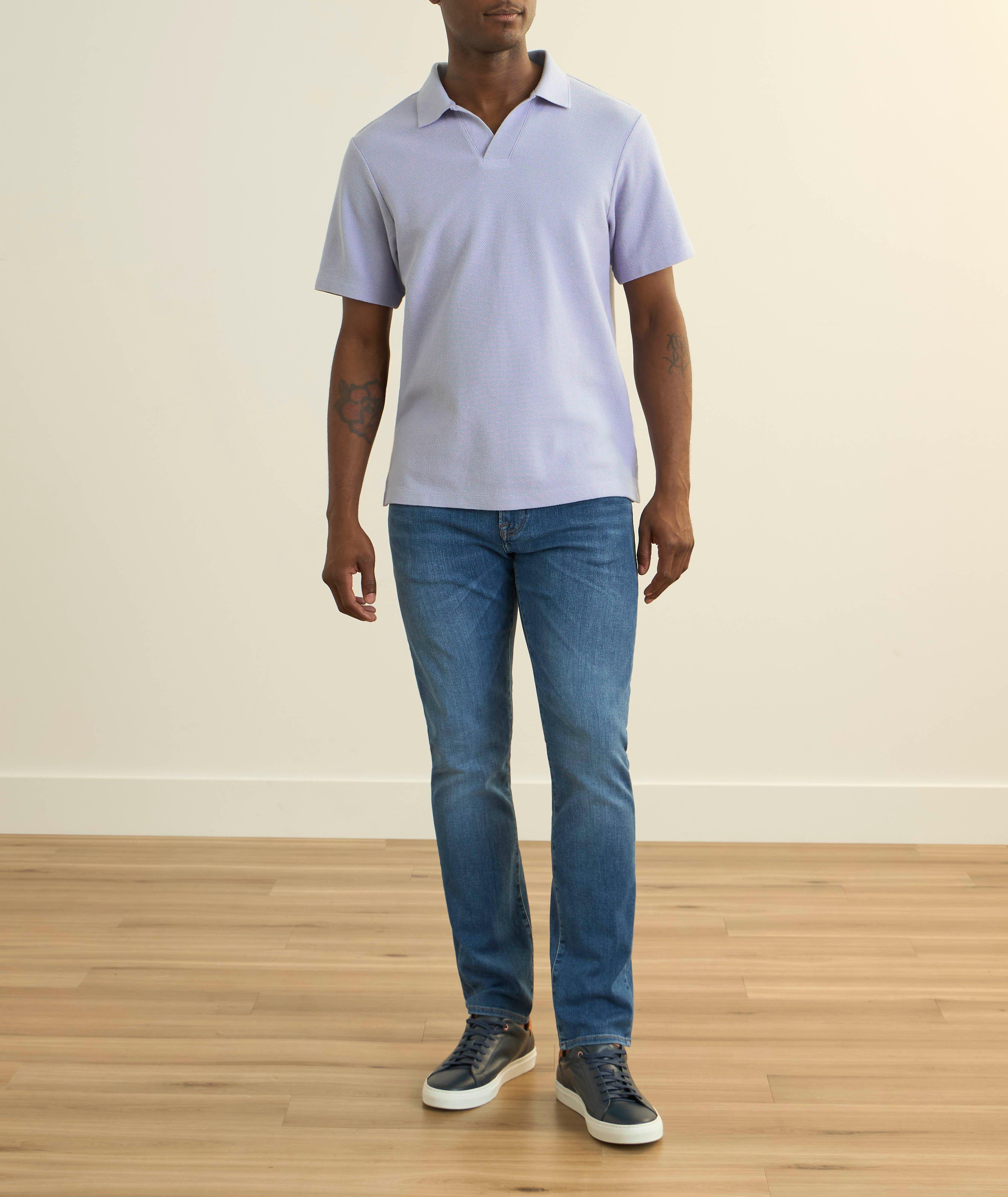 Open Collar Jacquard Polo image 4