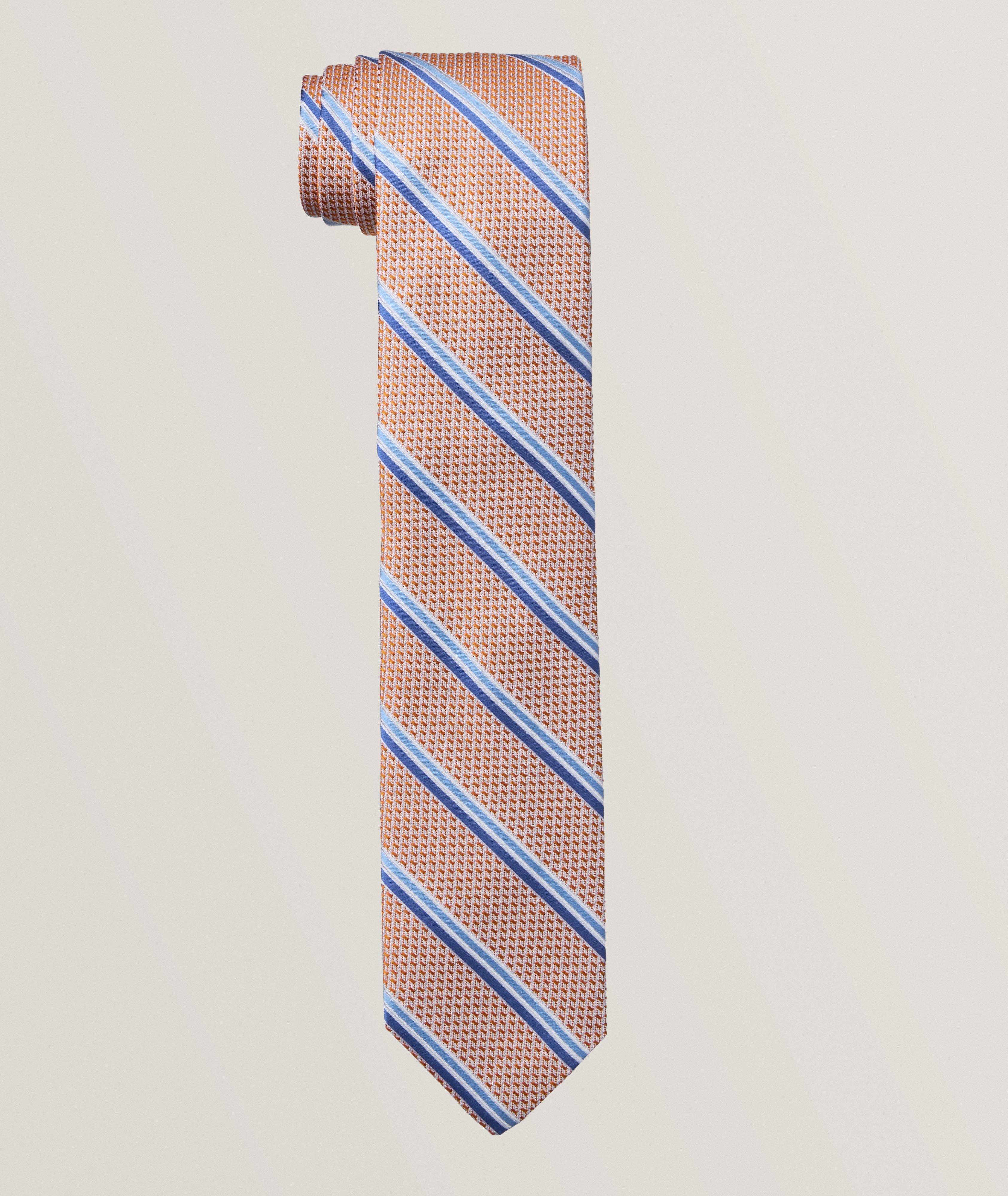 Jacquard Stripe Silk Tie  image 0