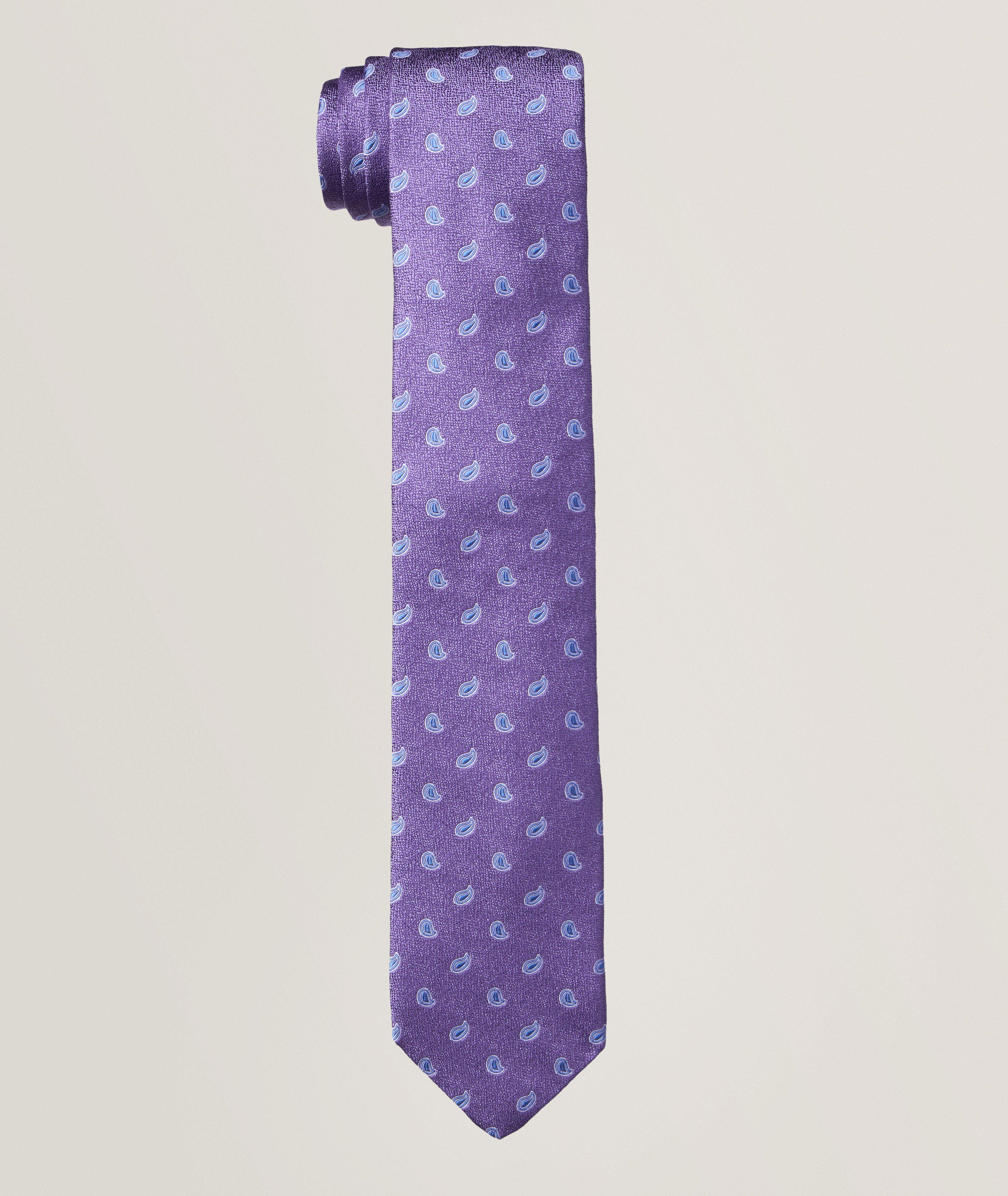 Jacquard Teardrop Silk Tie image 0