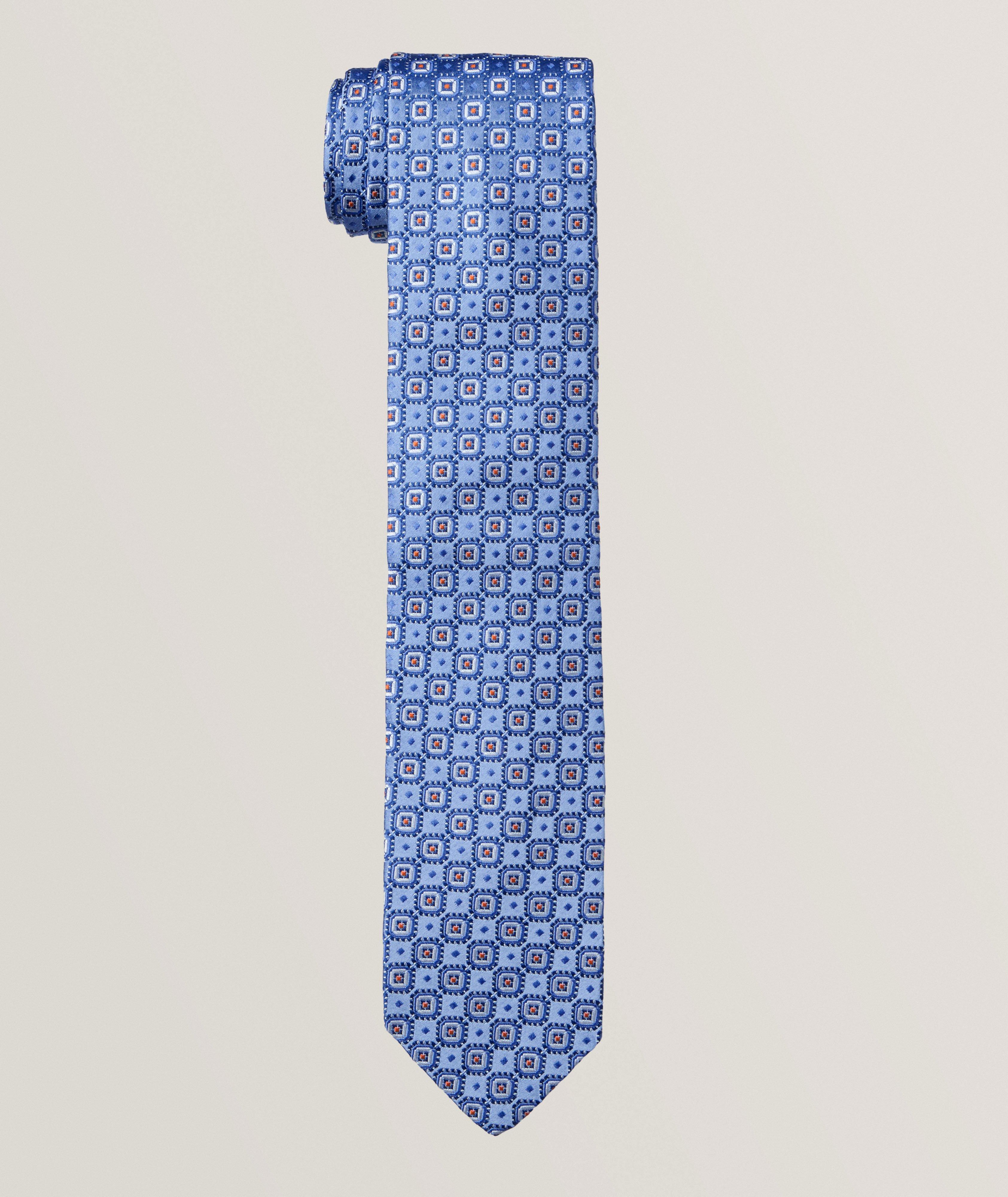 Woven Jacquard Medallion Silk Tie  image 0