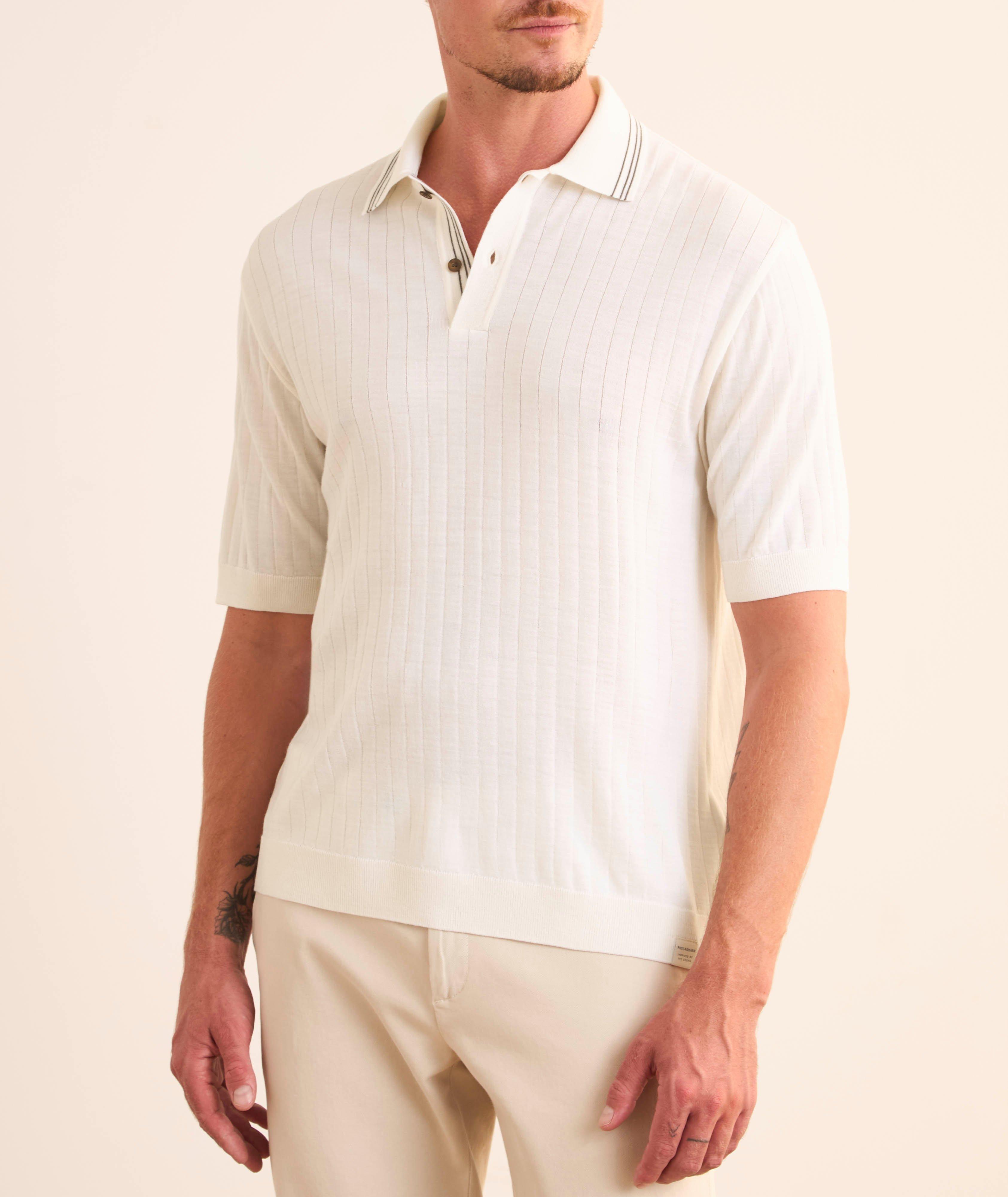 Polo en tricot de laine et de cachemire image 1