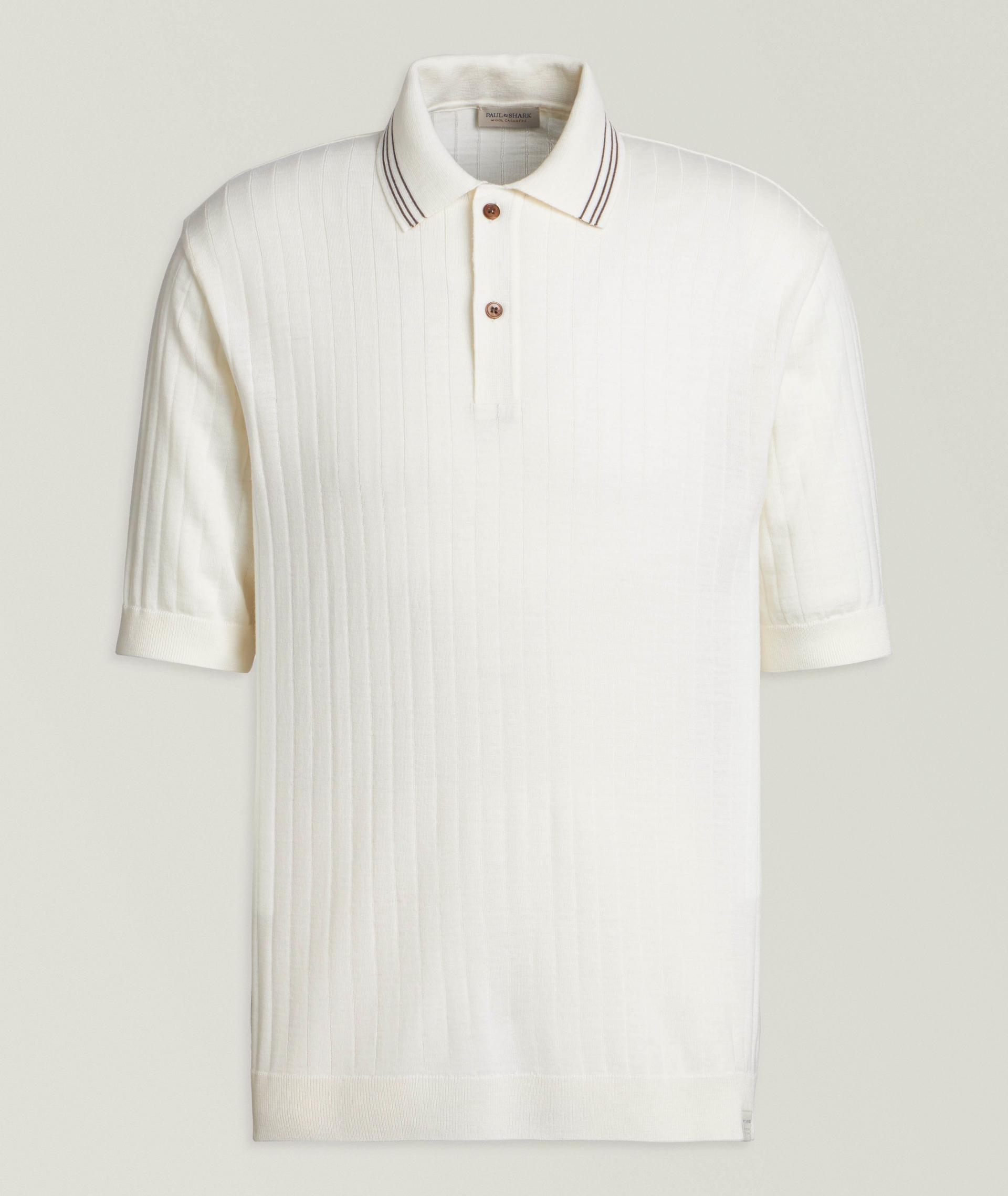 Polo en tricot de laine et de cachemire image 0