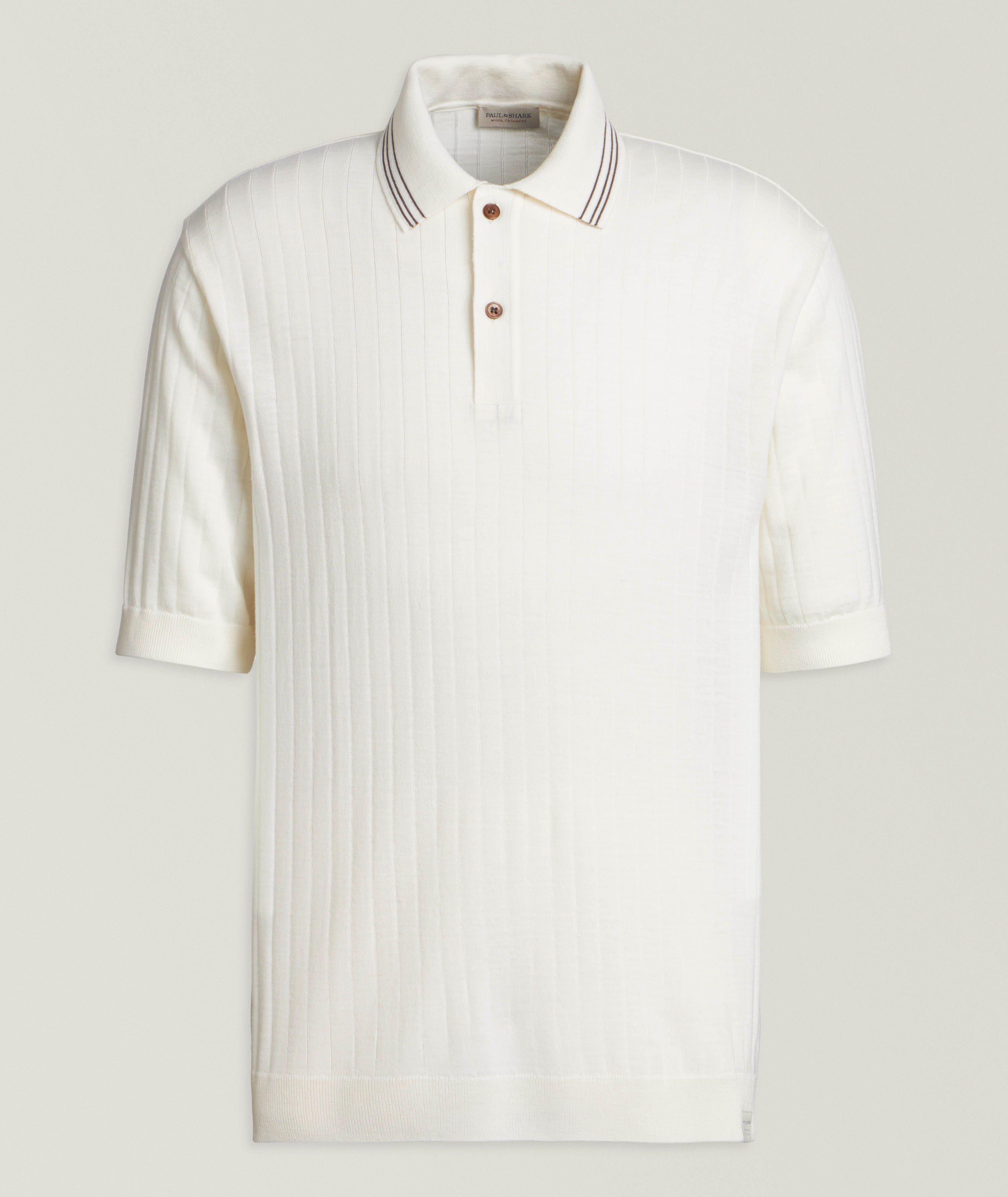 Polo en tricot de laine et de cachemire image 0