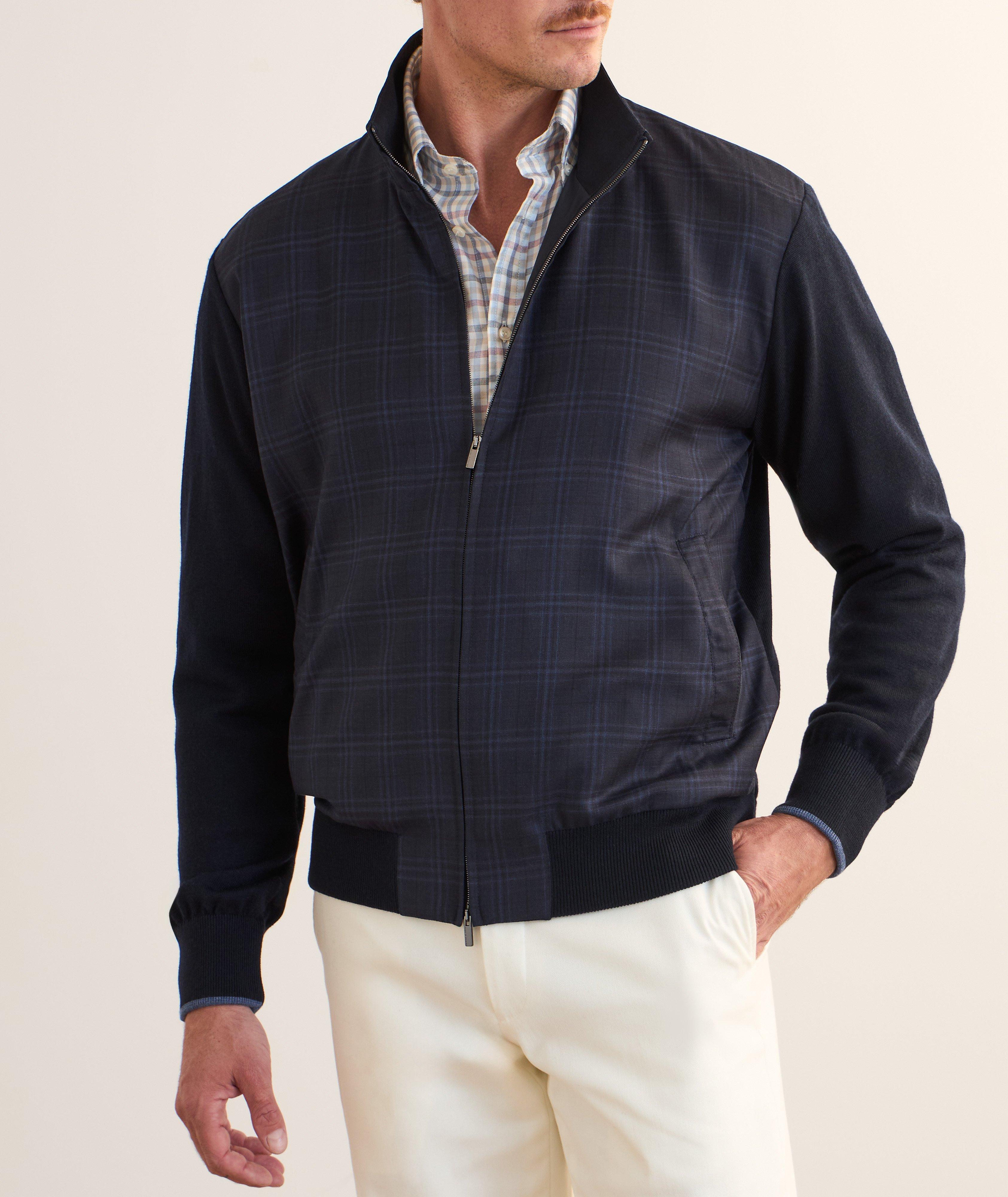 Prince of Wales Hybrid Full-Zip Sweater image 1