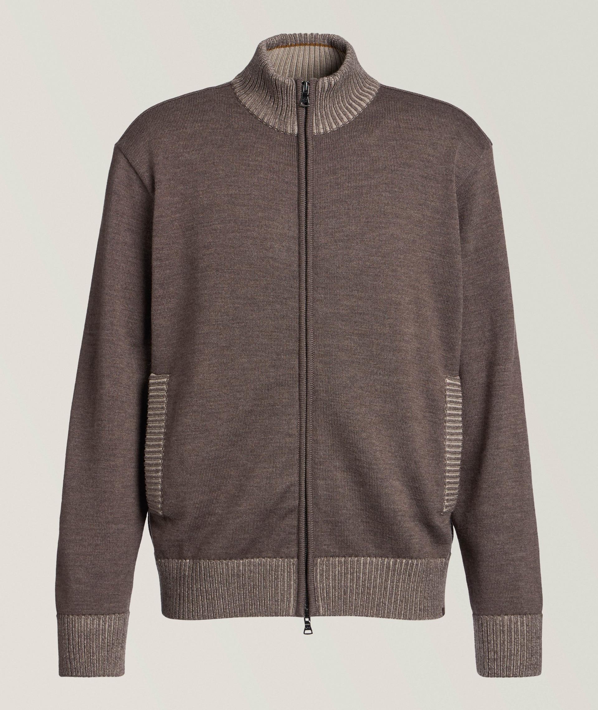 Garment Dyed Virgin Wool Cardigan image 0