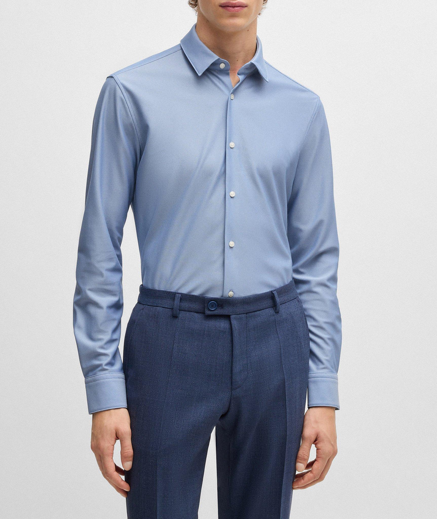 Hank Slim-Fit Structured Jersey Shirt image 1