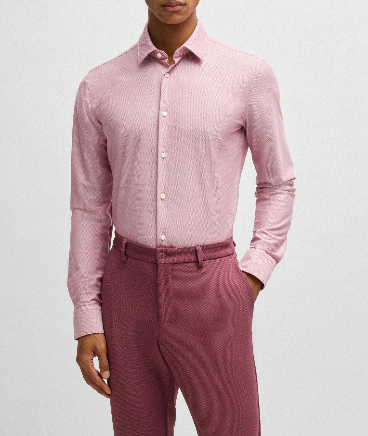 Hank Slim-Fit Structured Jersey Dress Shirt image 1