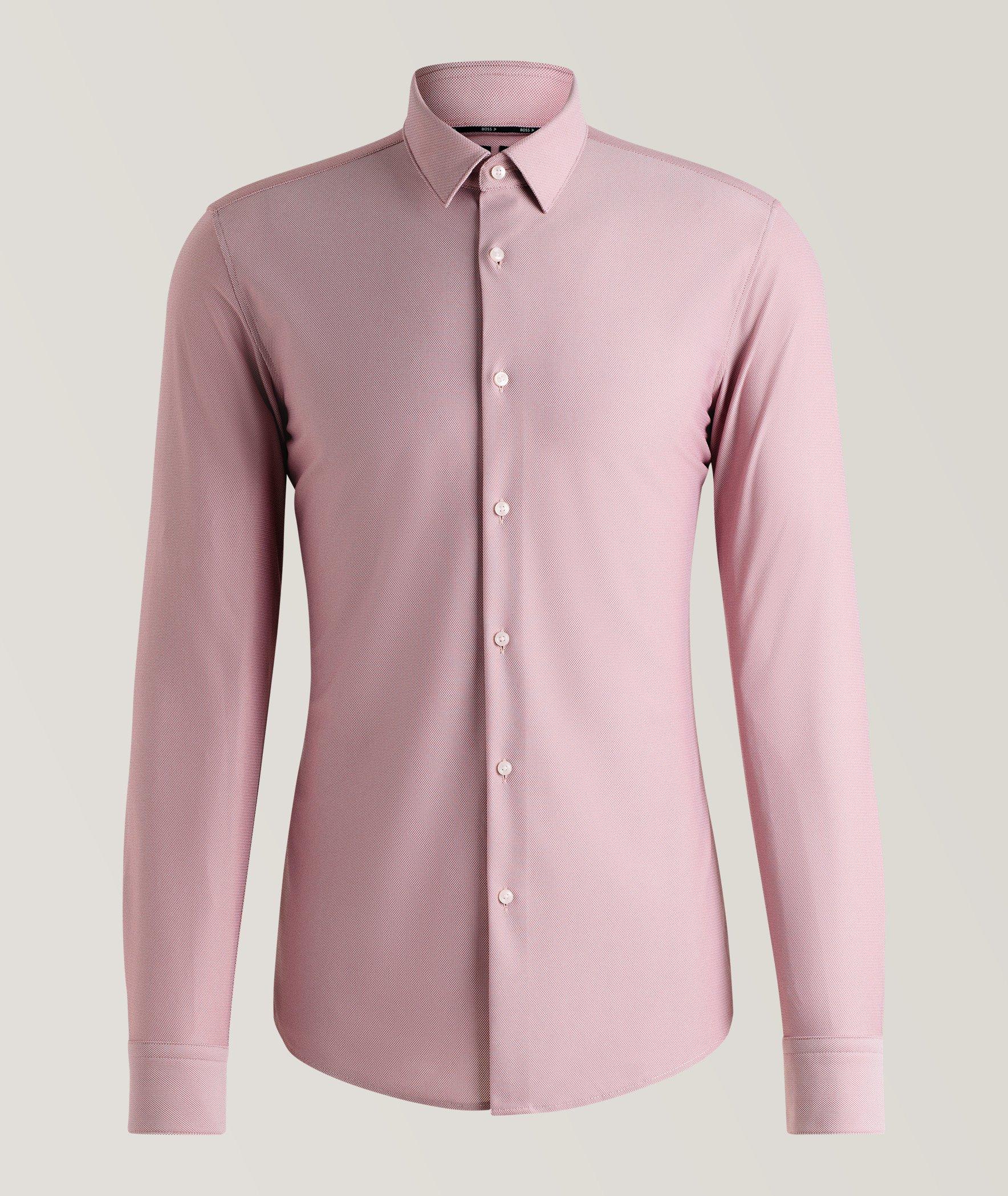 Hank Slim-Fit Structured Jersey Dress Shirt image 0