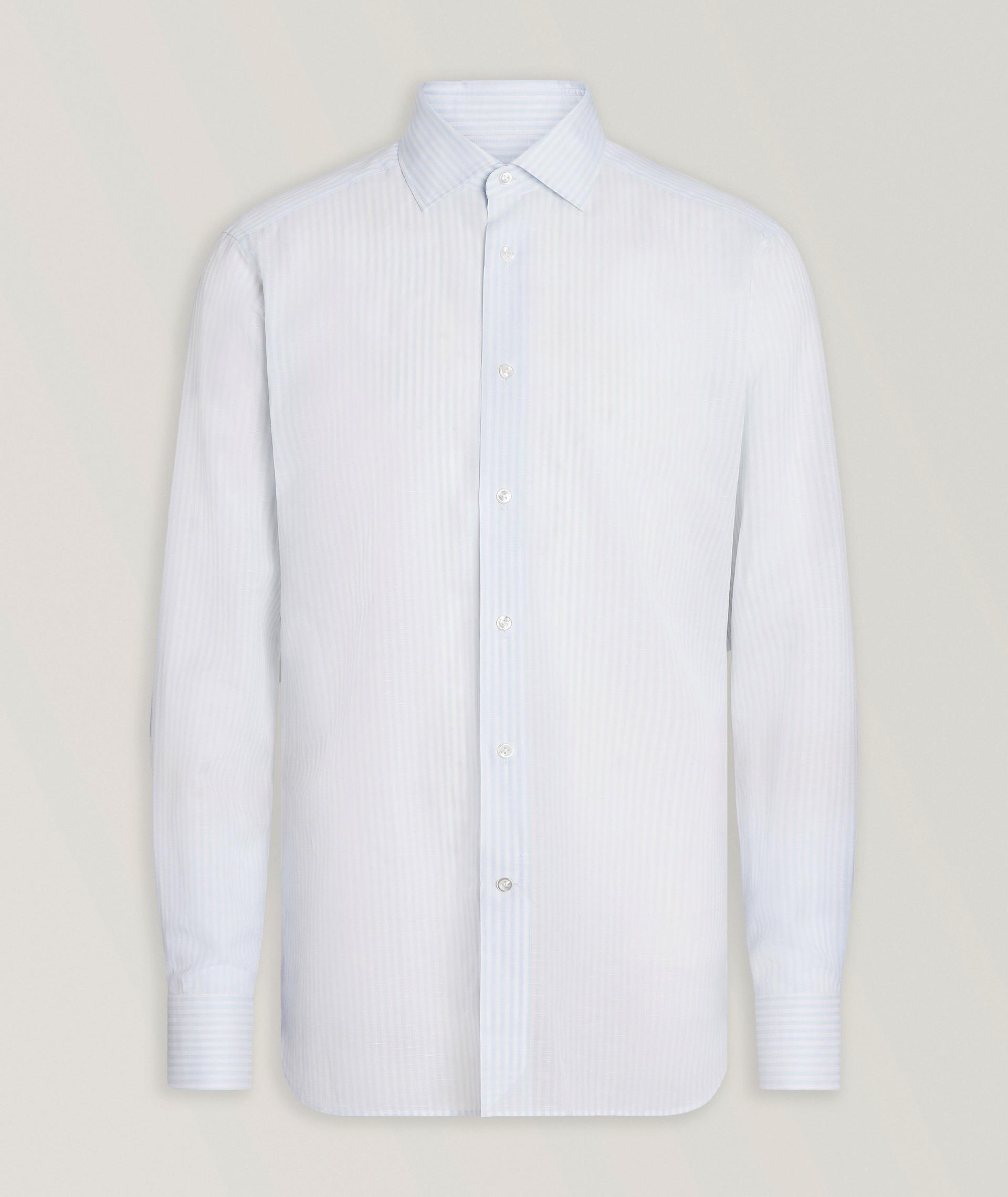 Chemise en mélange de coton Centoventimila à rayures image 0