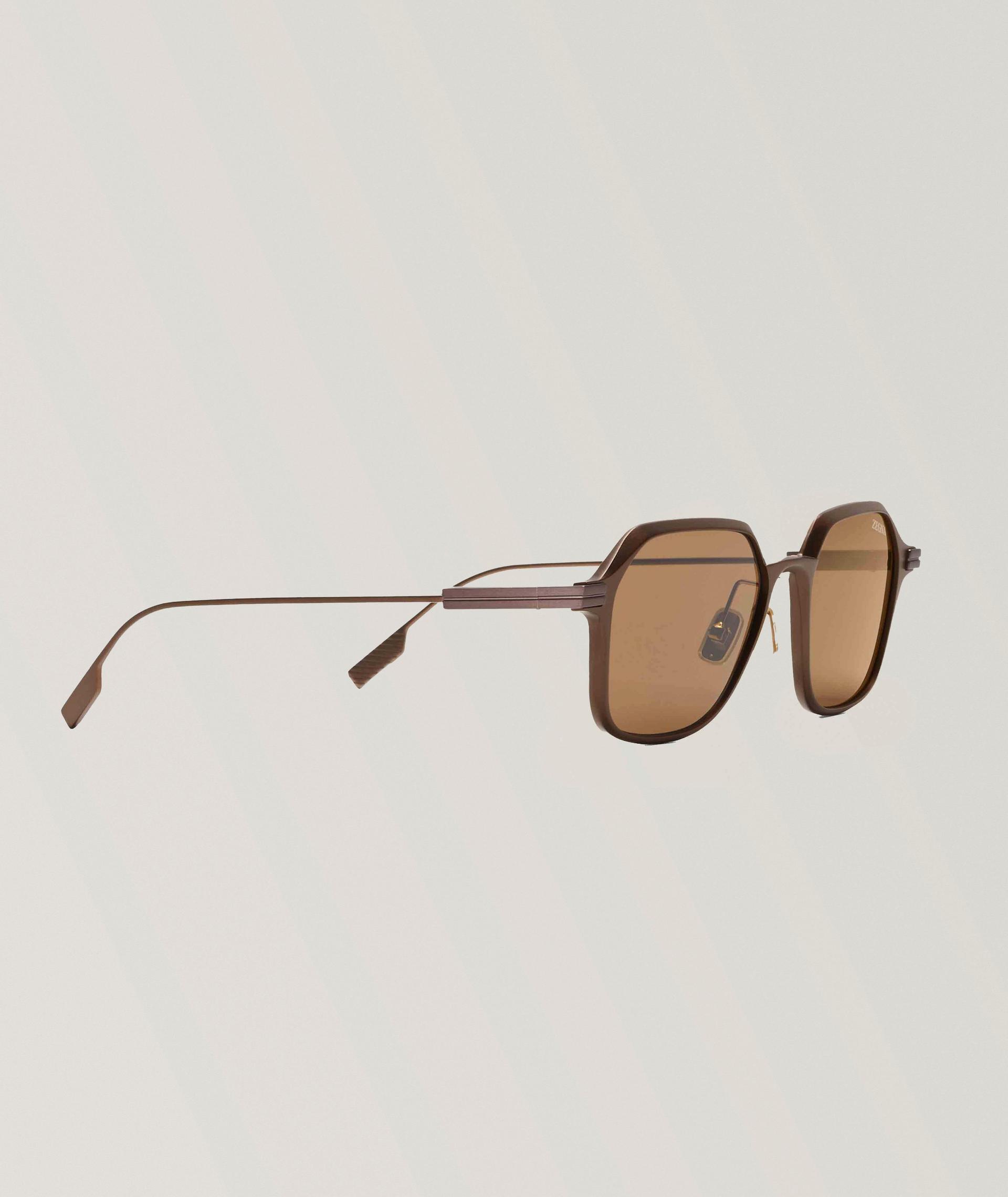 Lunettes de soleil carrées en aluminium et en métal image 0