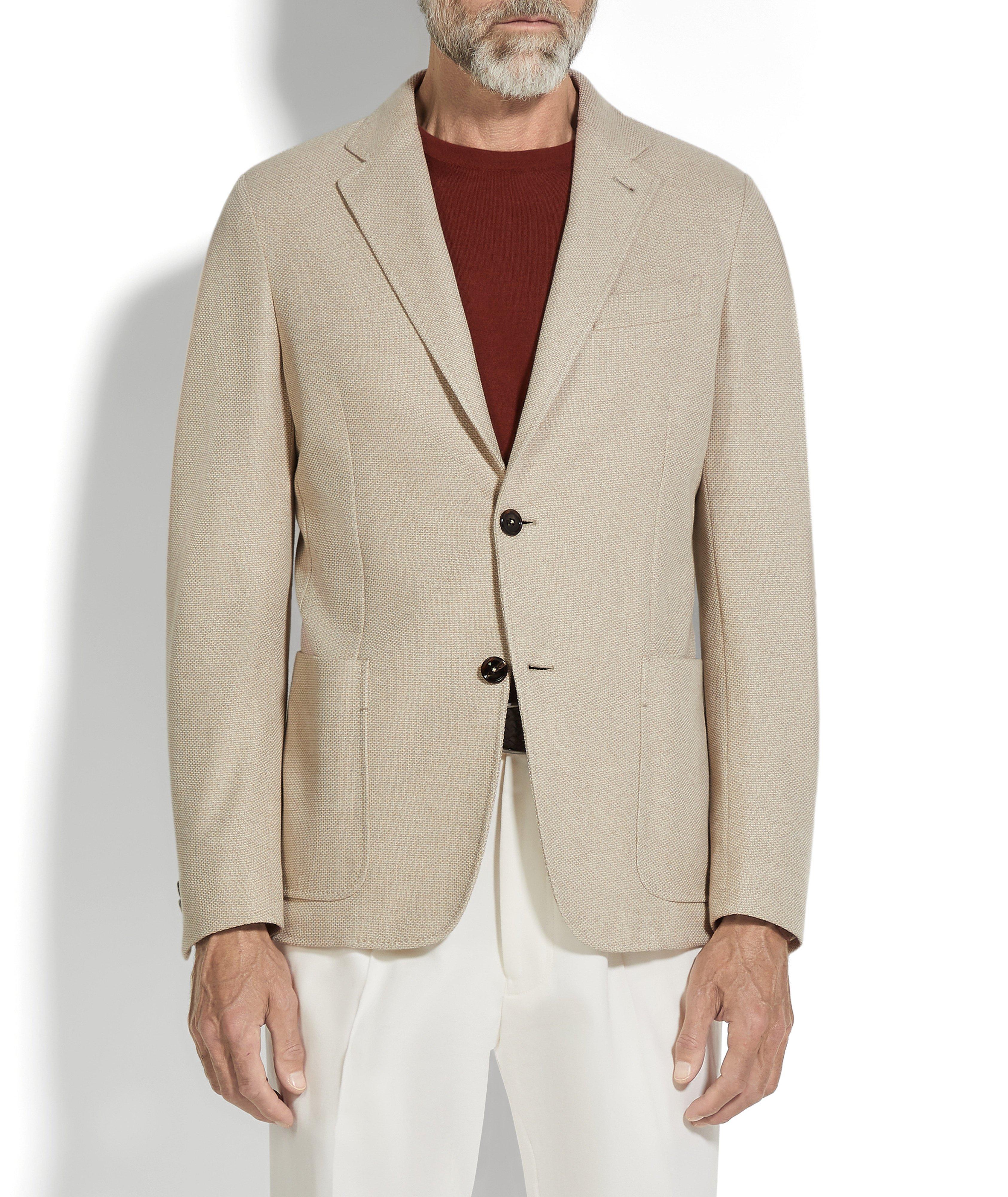 Honeycomb Cotton Jersey Sport Jacket image 1