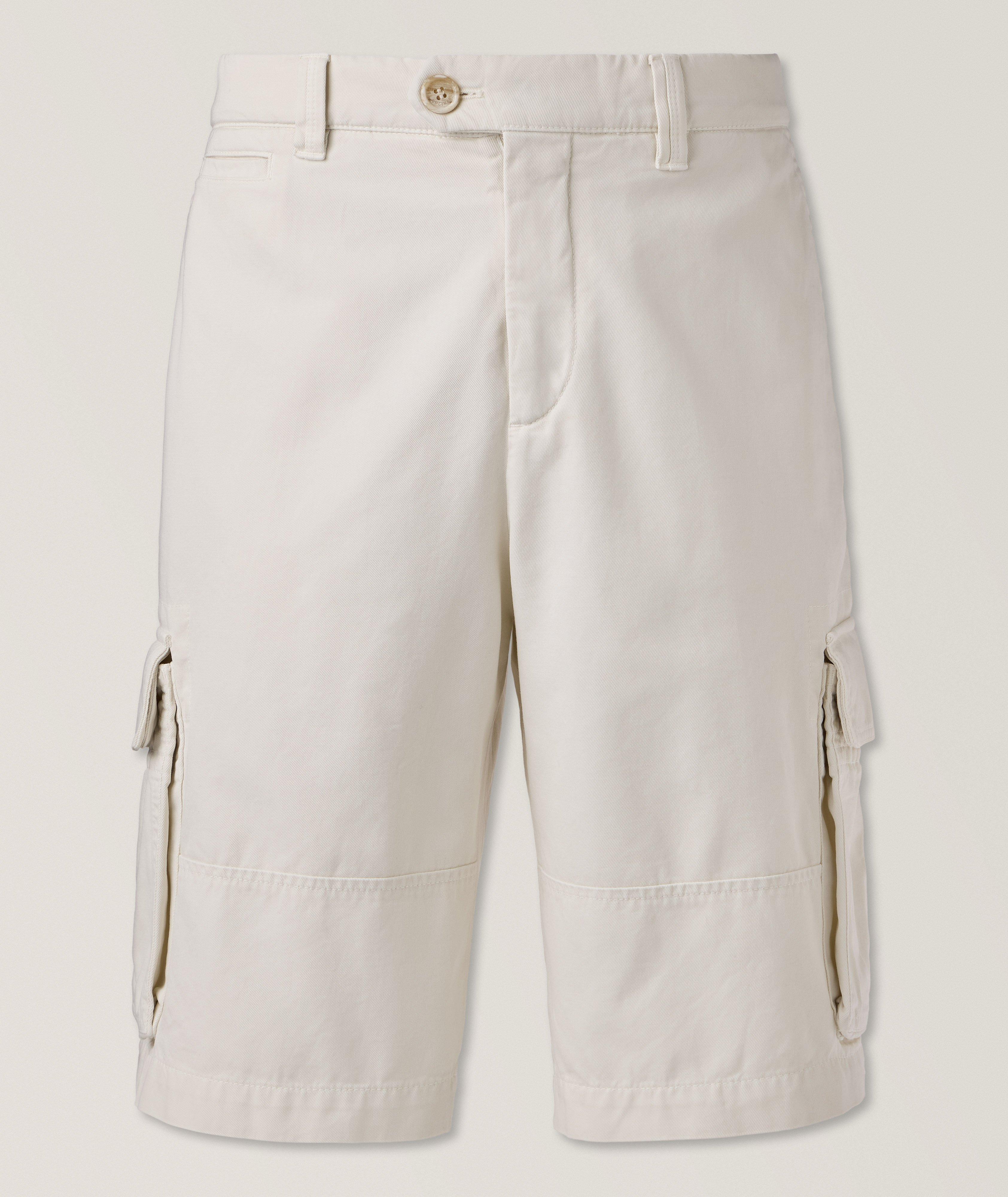 Garment-Dyed Cotton Bermuda Shorts	 image 0