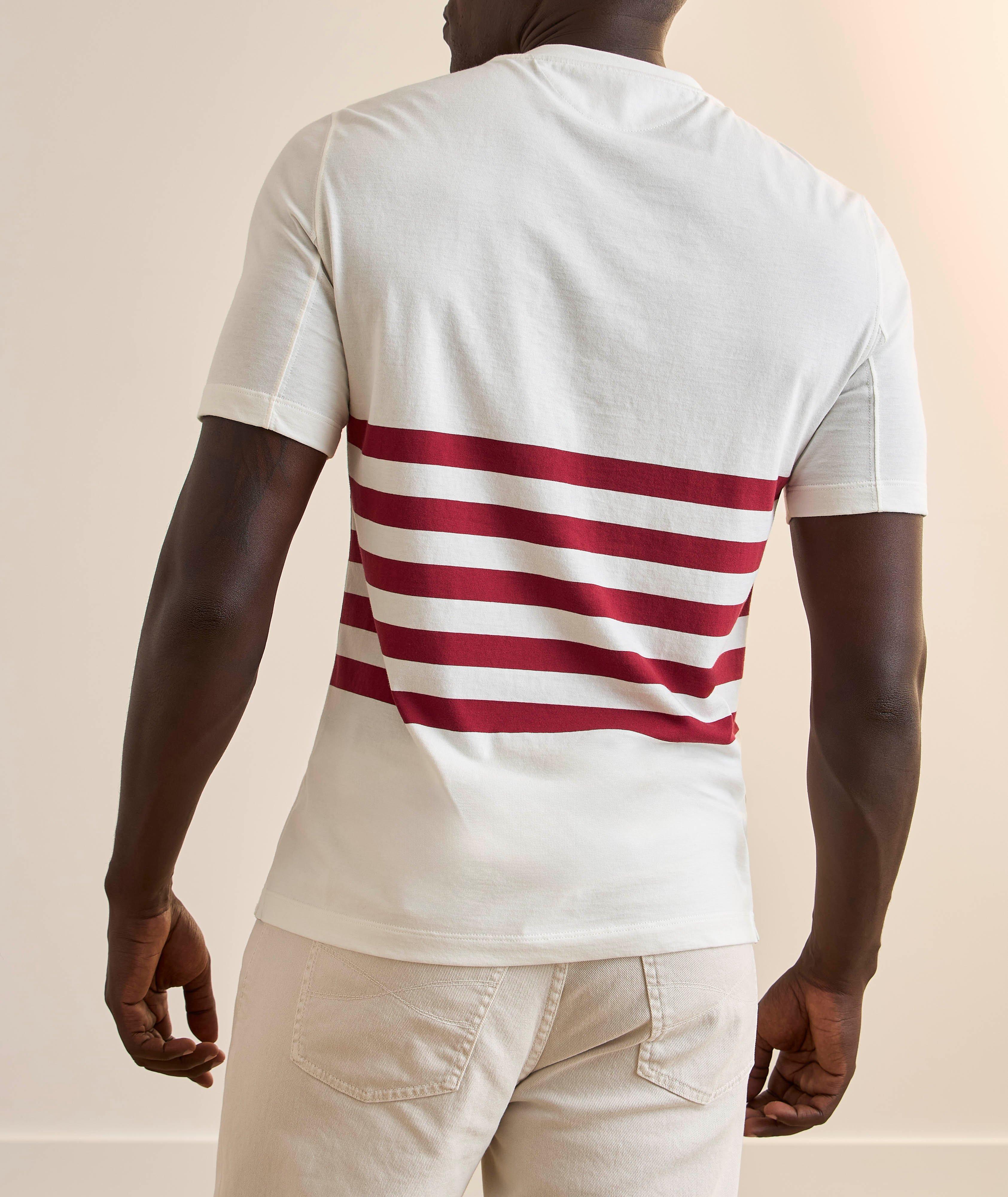 T-shirt en coton à rayures image 2