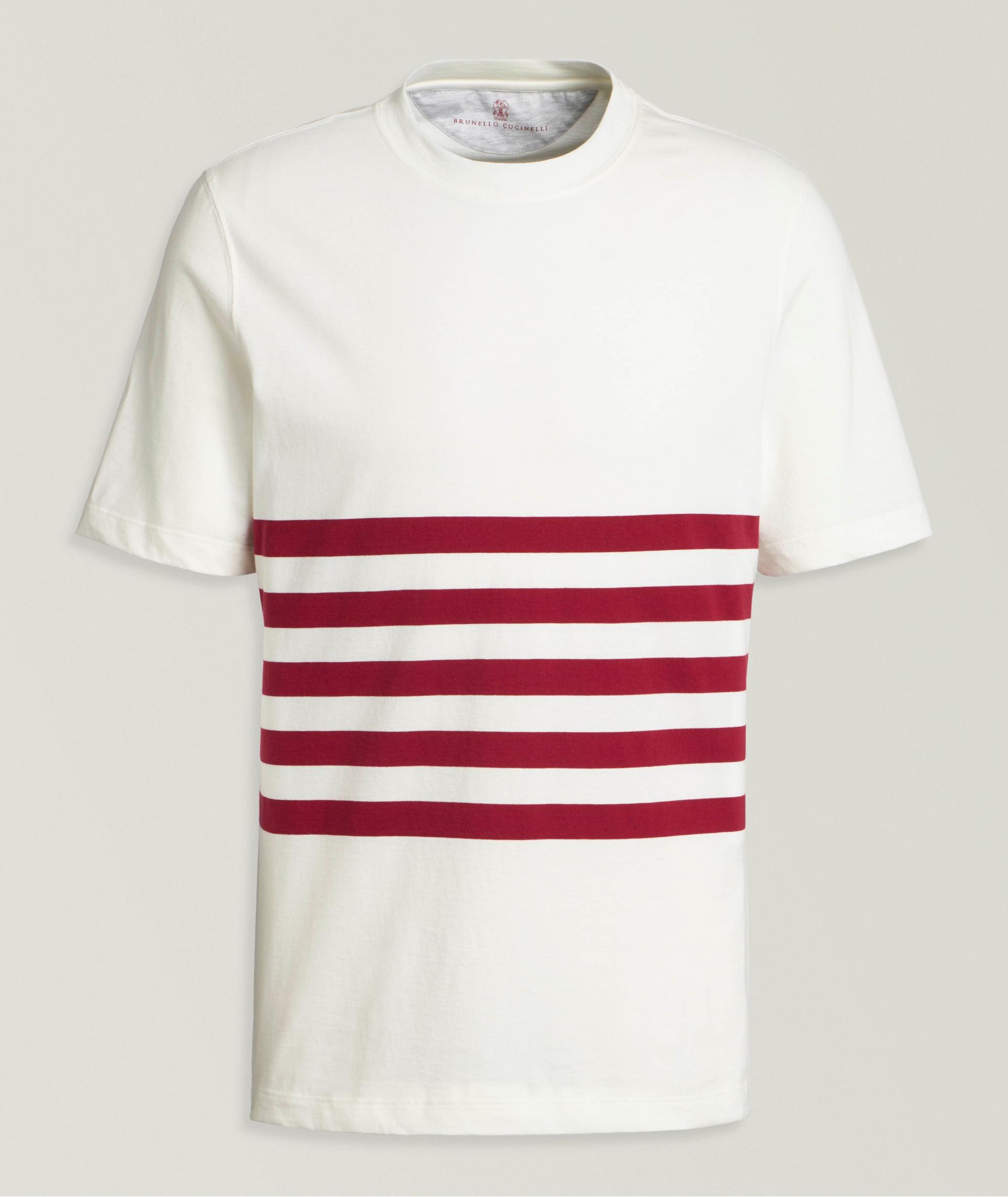 T-shirt en coton à rayures image 0