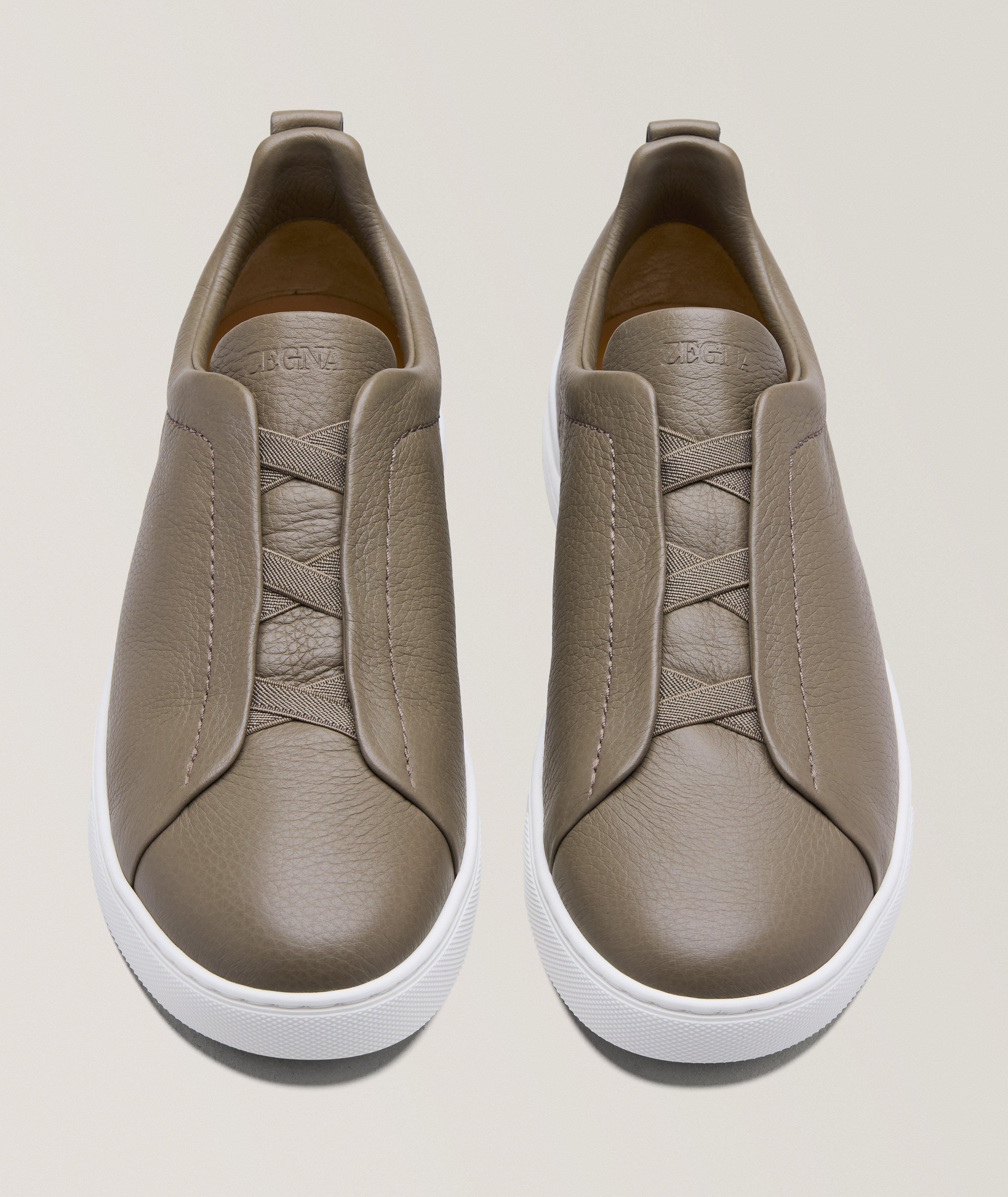 Deerskin Triple Stitch Leather Sneakers image 1