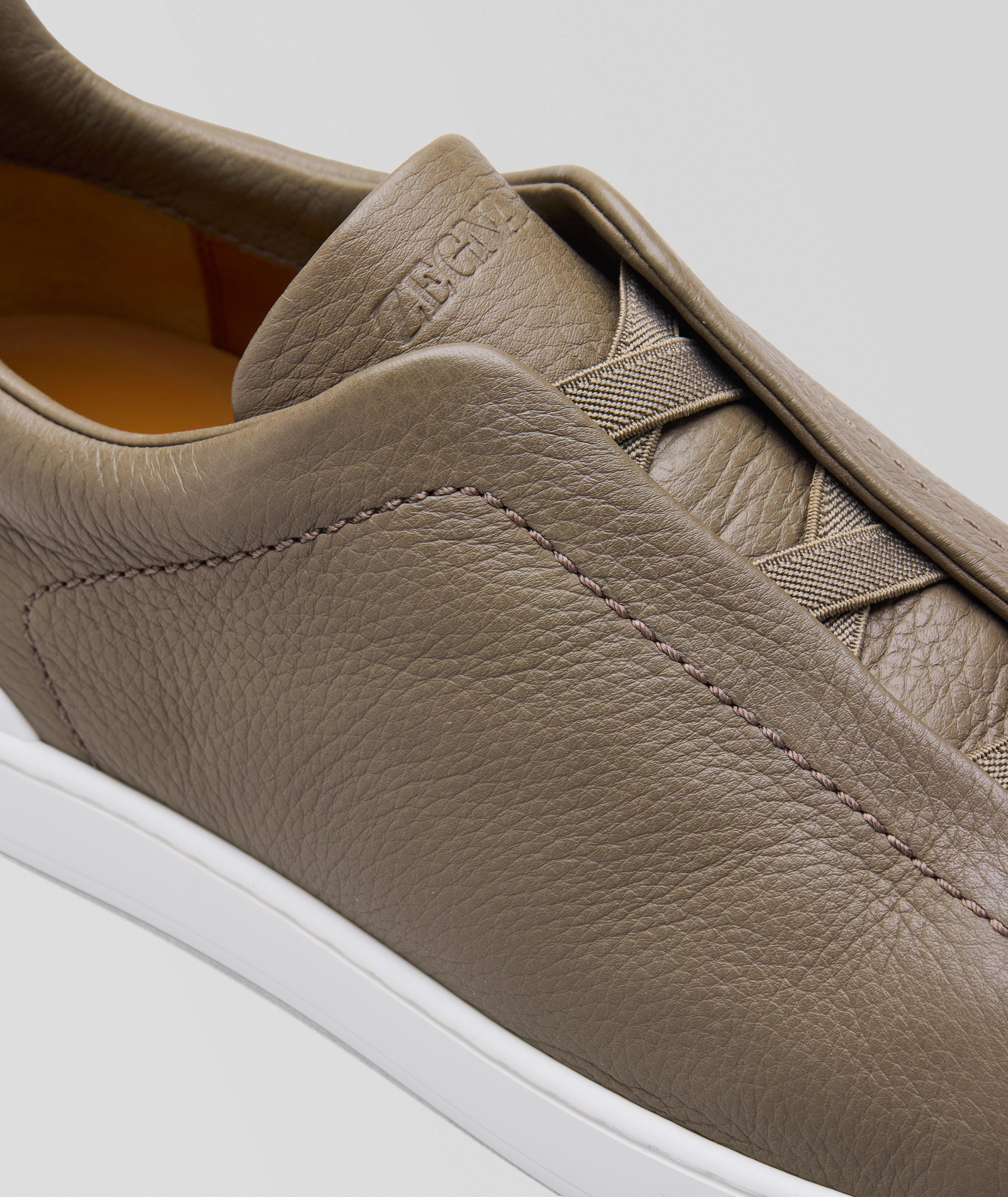 Deerskin Triple Stitch Leather Sneakers image 2