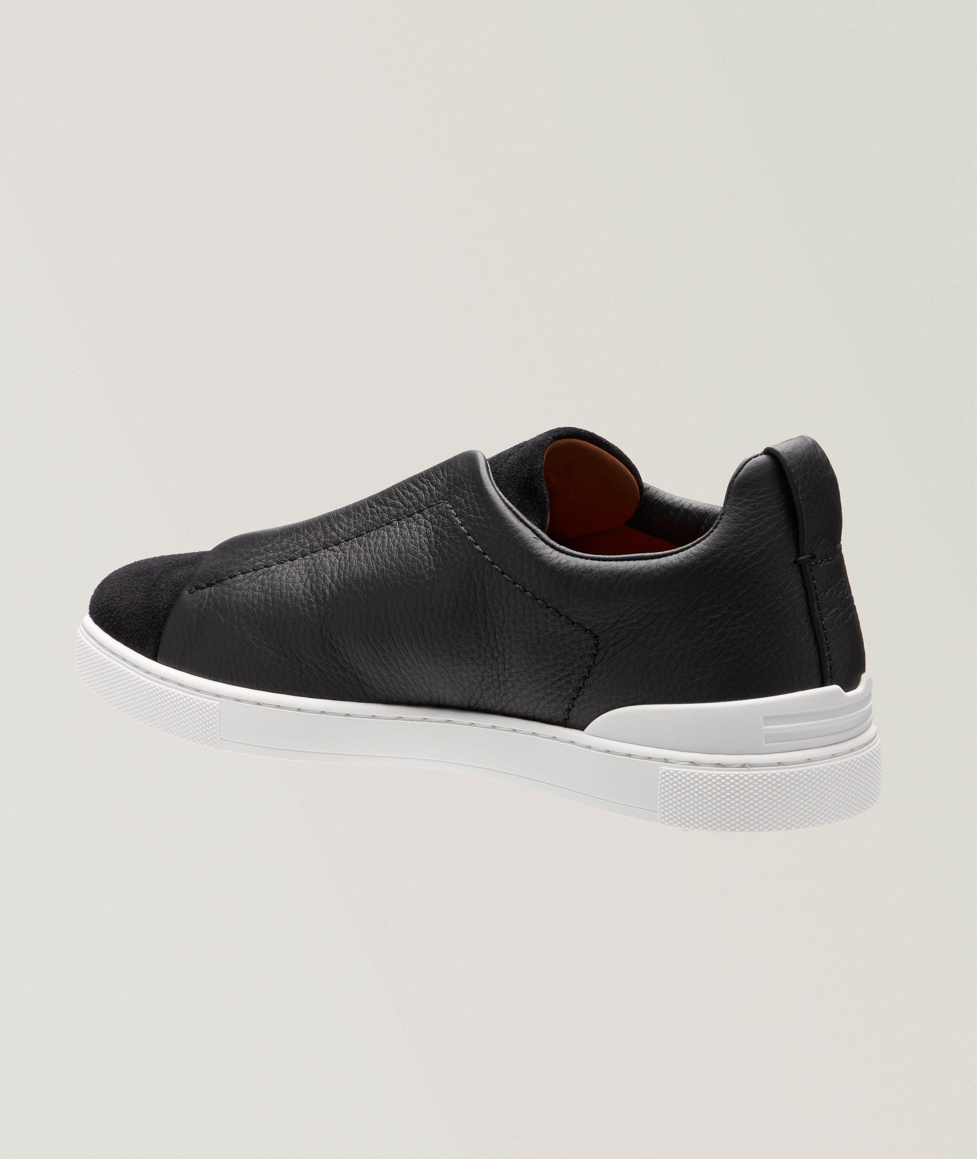 Triple Stitch Leather & Suede Sneakers image 1