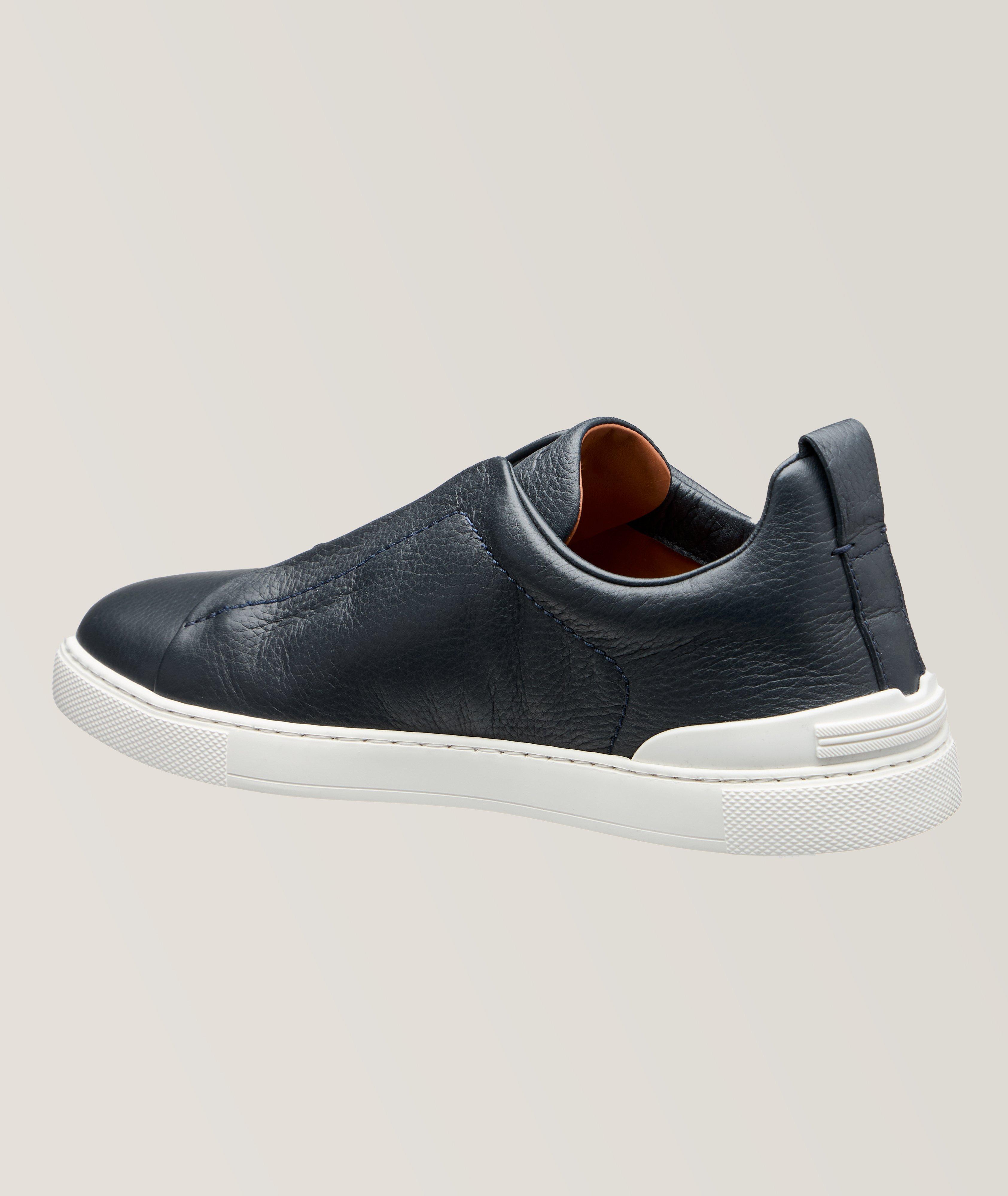 Deerskin Triple Stitch Leather Sneakers image 1